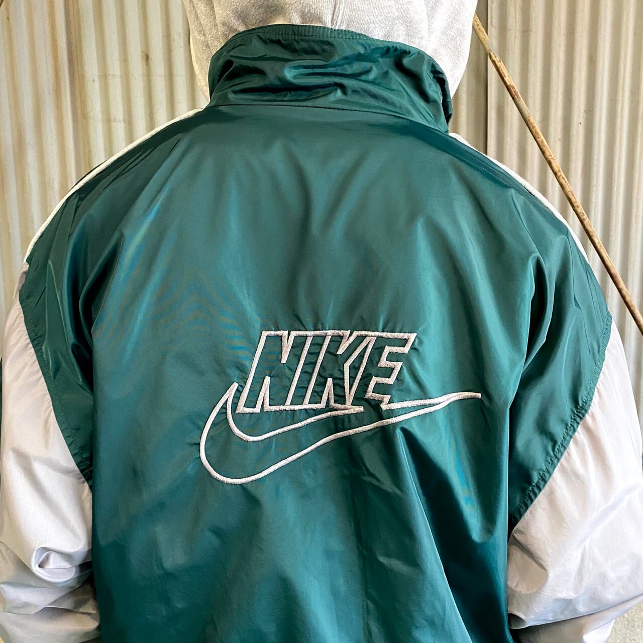 90年代 NIKE ナイキ ビッグスウォッシュロゴ ナイロン×スウェット