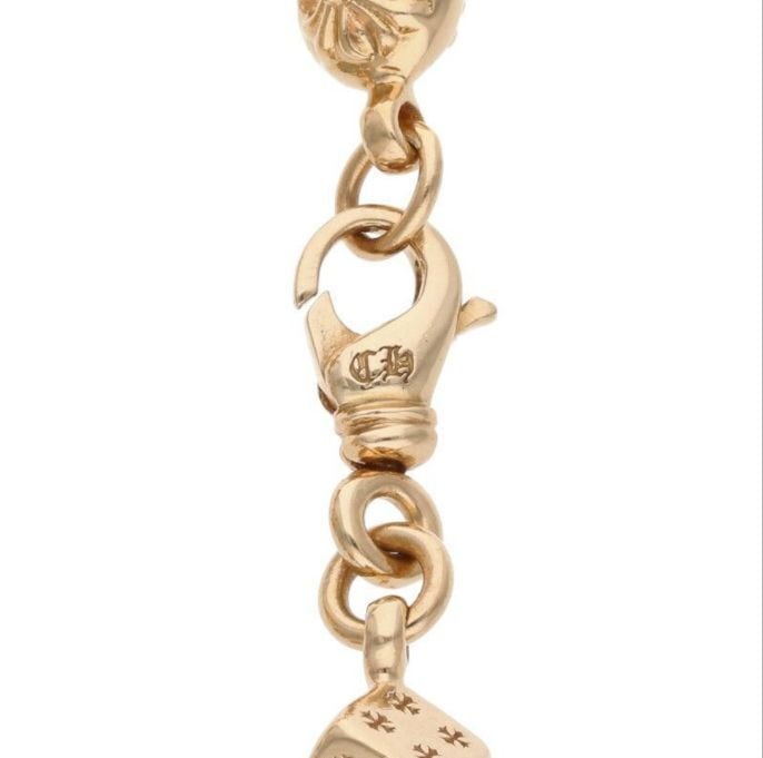 CHROME HEARTS クロムハーツ 22K Dice And Crossball Bracelet ダイス
