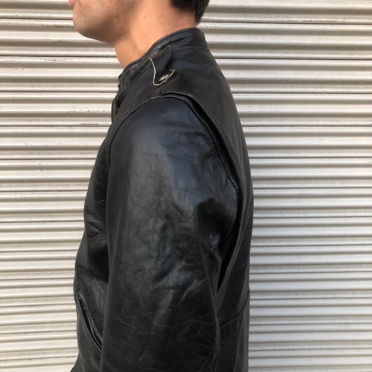 70s US BROOKS ブルックス シングル ライダース ジャケット レザー