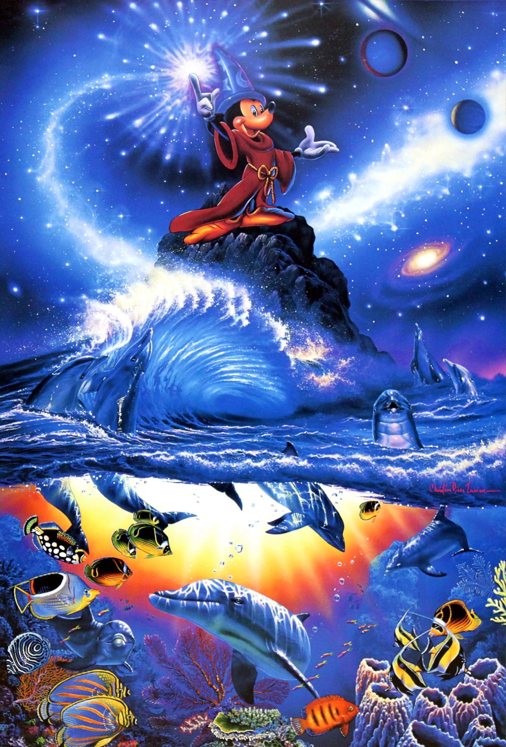 ラッセン&ディズニー ミッキーマウス マリンアート「ソーサラー オブ