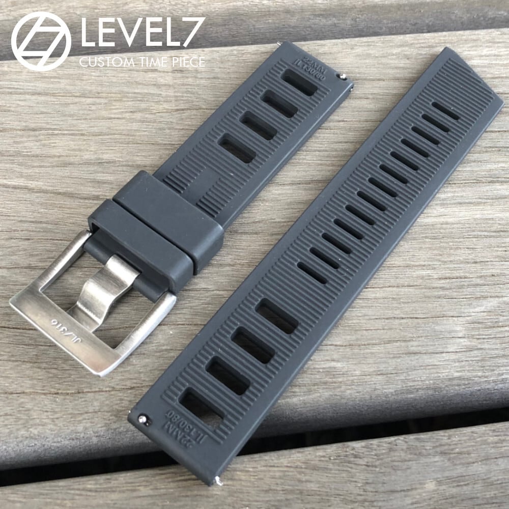 ラグ幅：22mm】FKM製ラバーベルト 腕時計用替えベルト レトロダイバー