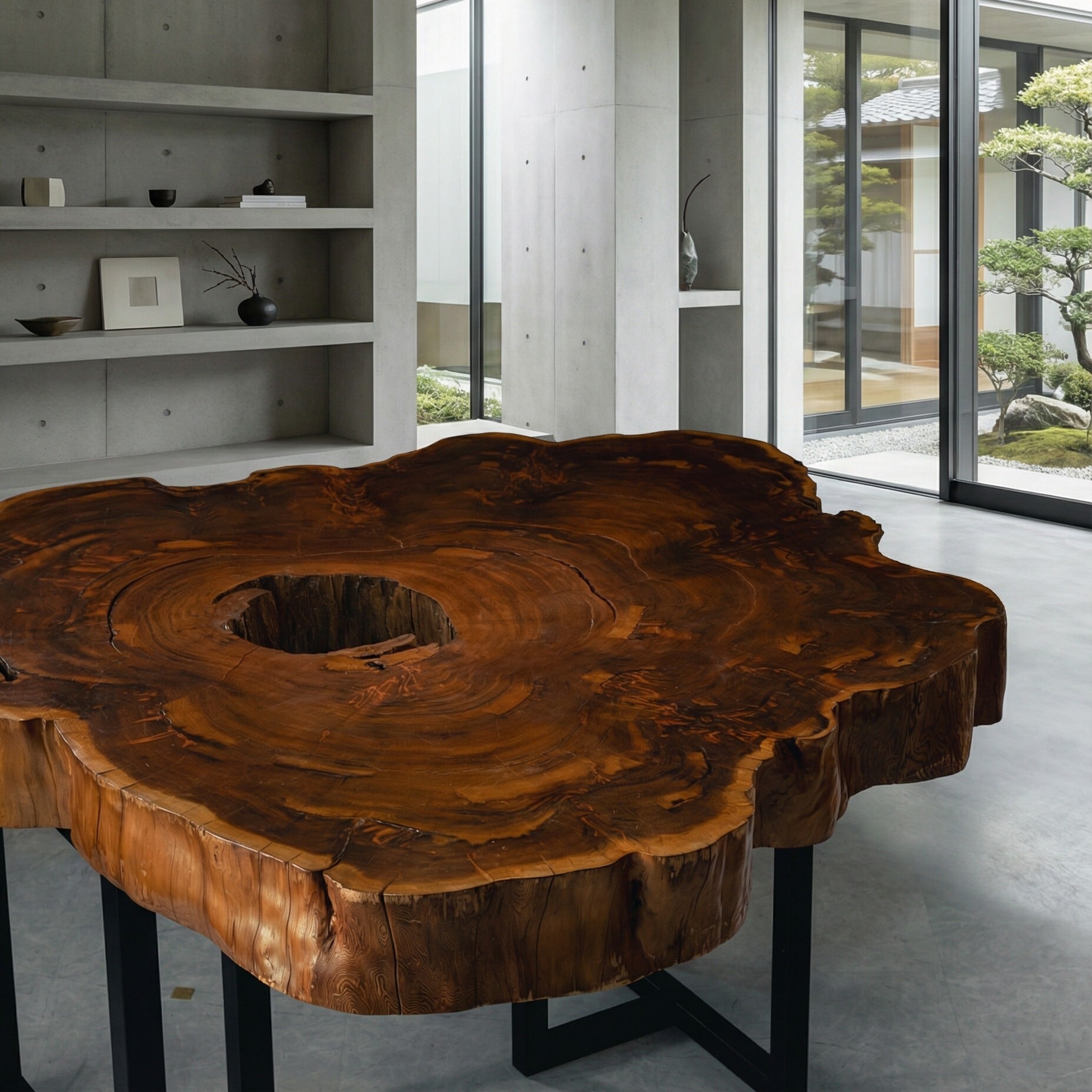 Premium】屋久杉（ヤクスギ）_1440×1490×145_青山店_テーブル天板