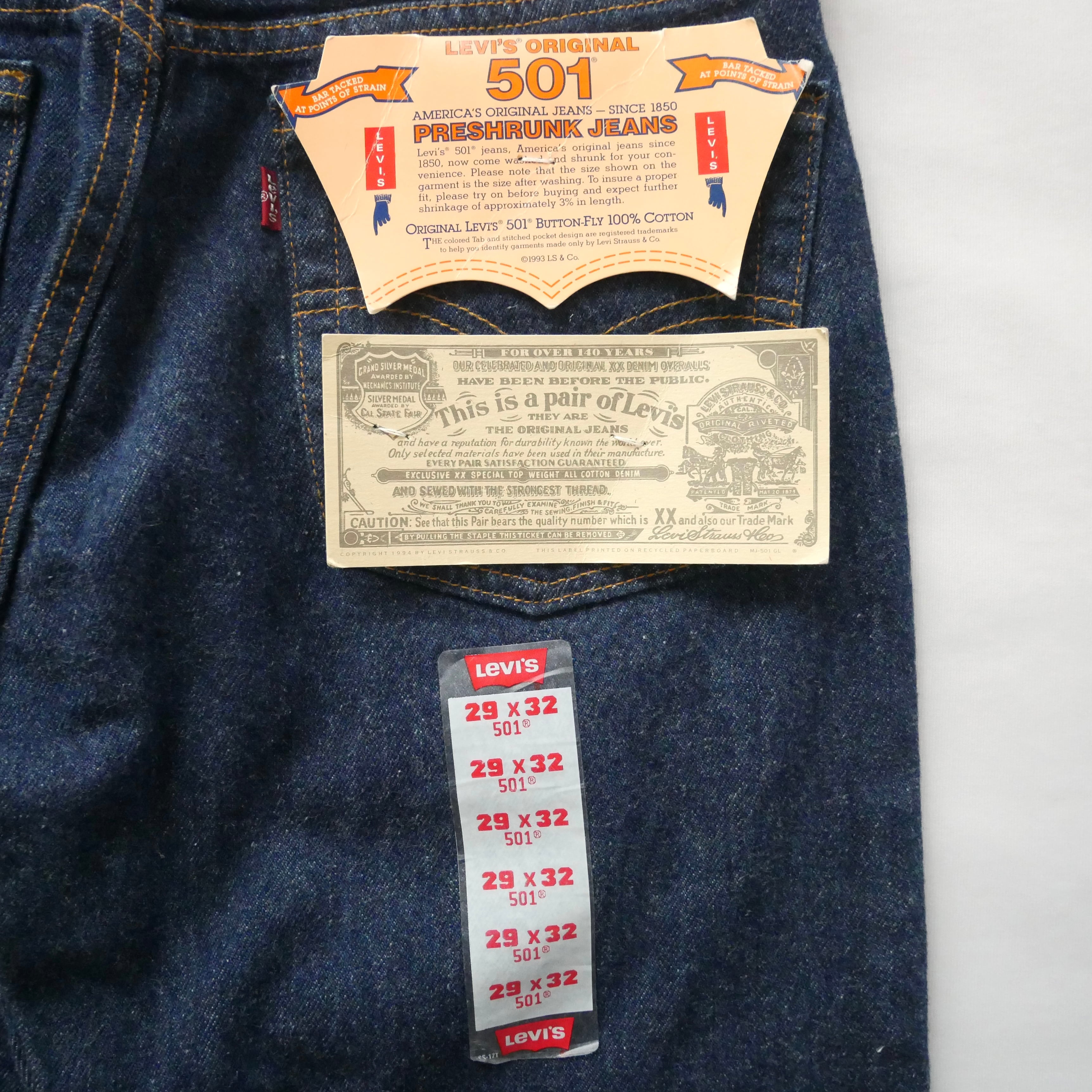 Deadstock USA 90s Levi's 501 student denim アメリカ製 リーバイス
