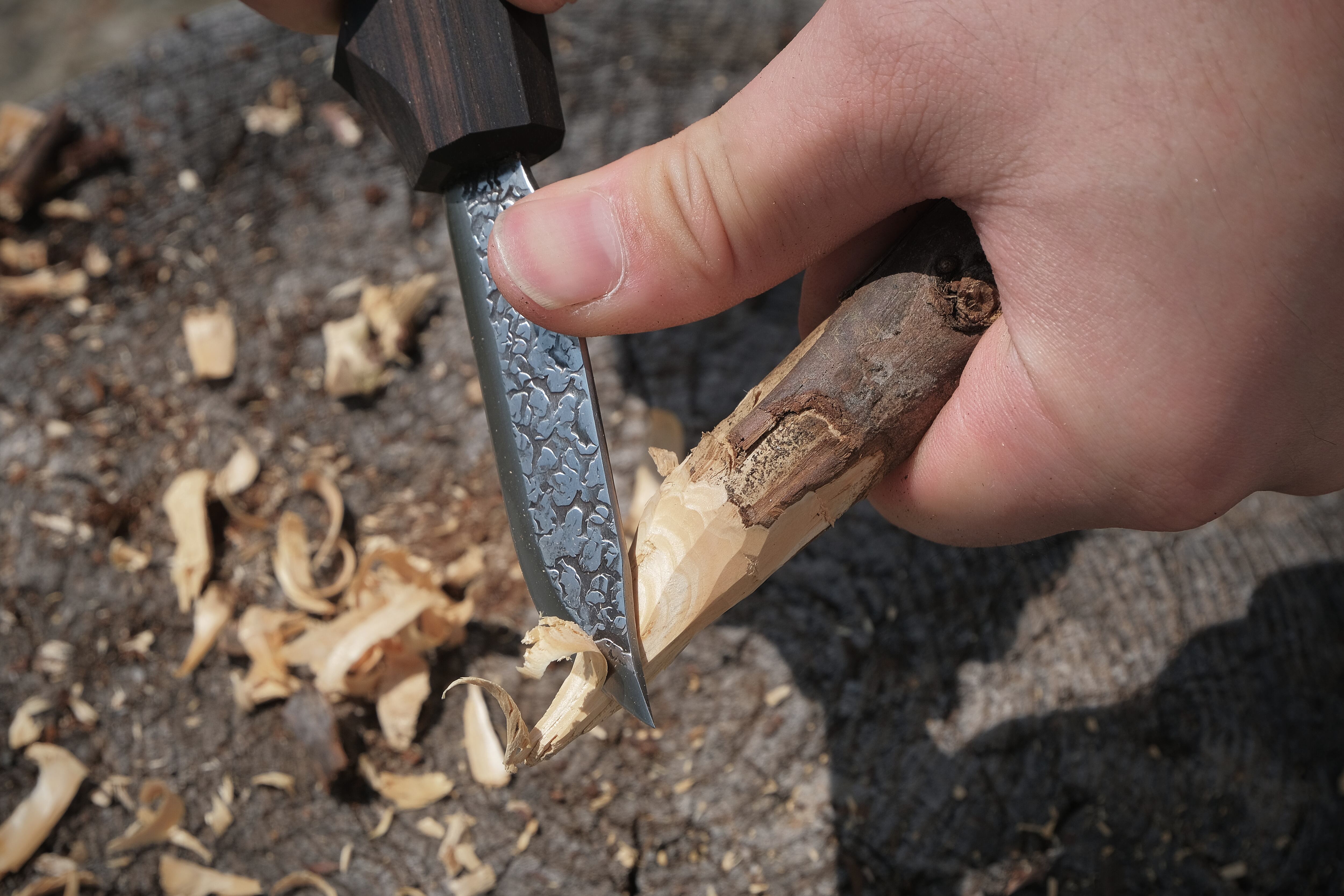 mumei -アウトドアナイフ- 黒檀 | マサコー山口木工