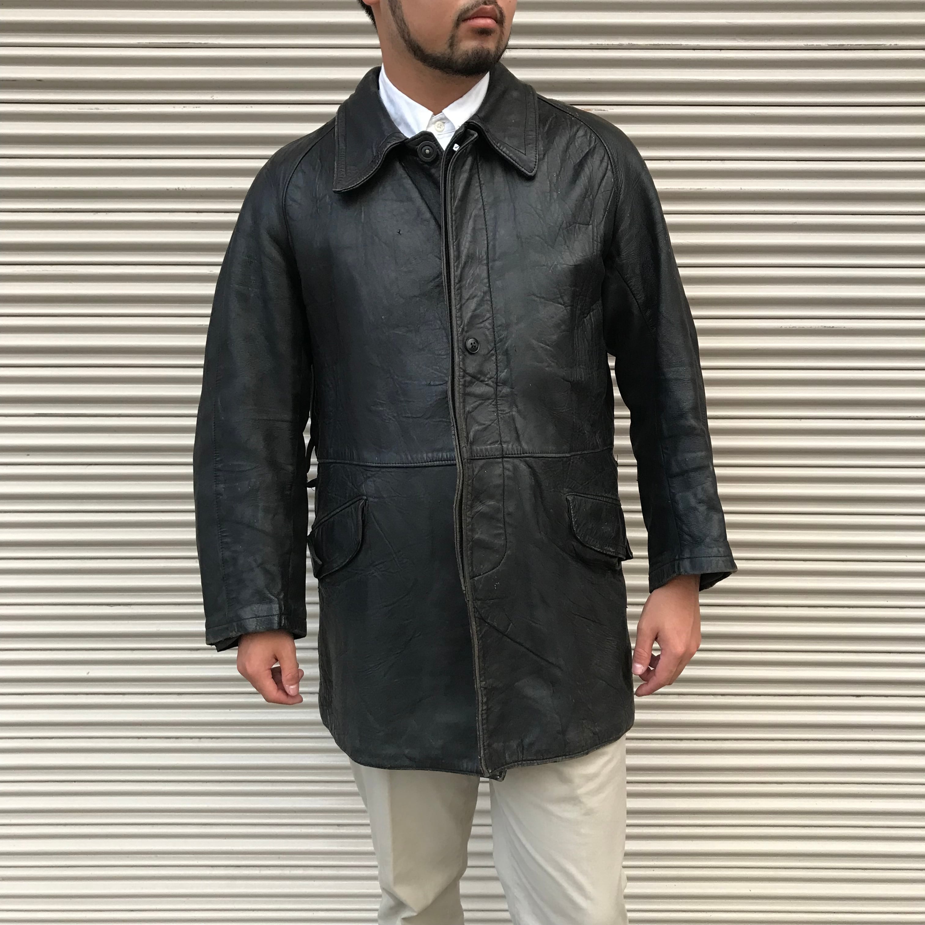 60s French Vintage ヴィンテージ GVF ファイヤーマン レザー