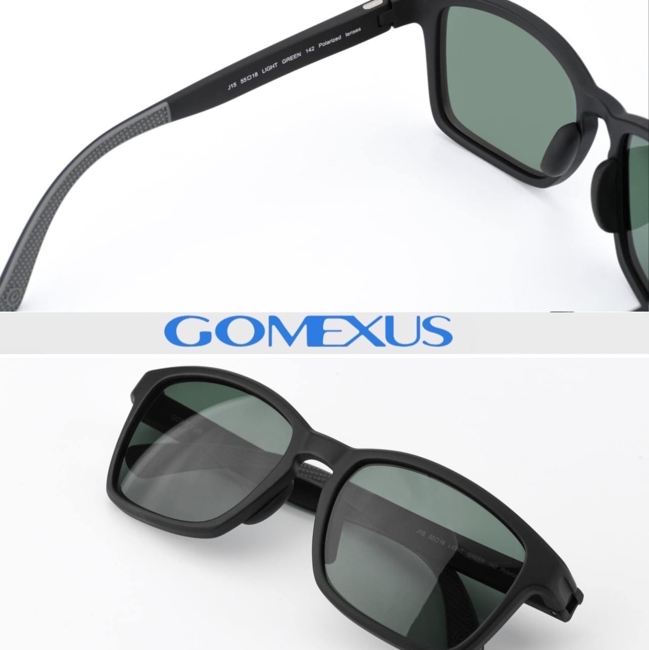 ゴメクサス/偏光サングラス/CR39光学レンズ/UV99%カット ウェリントン