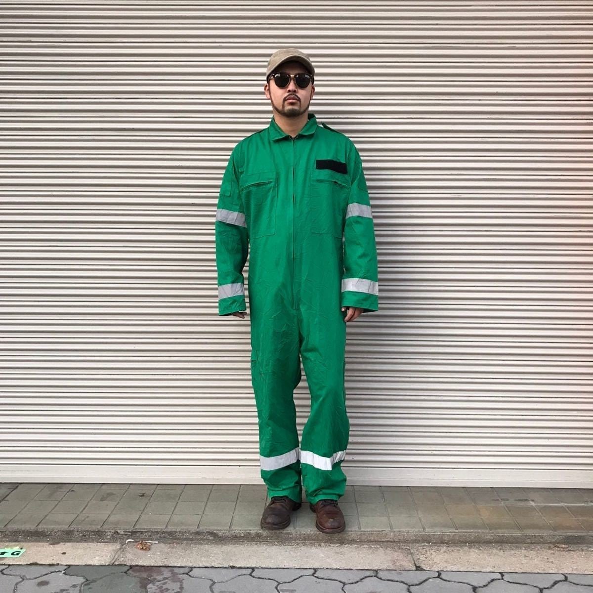 良色 英国製 England ワーク フライトスーツ カバーオール 空軍