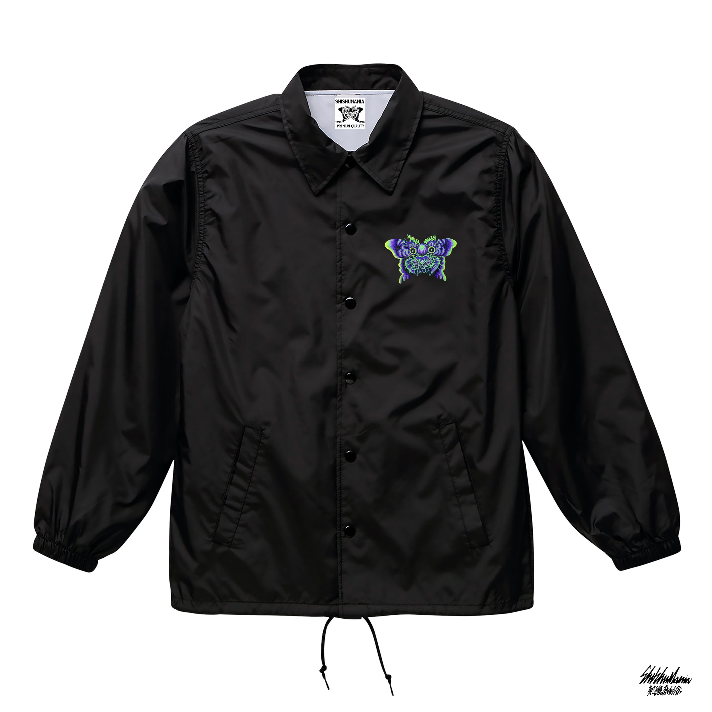 オーロラ蛾虎刺繍ナイロンコーチジャケット | SHISHUMANIA ONLINE STORE