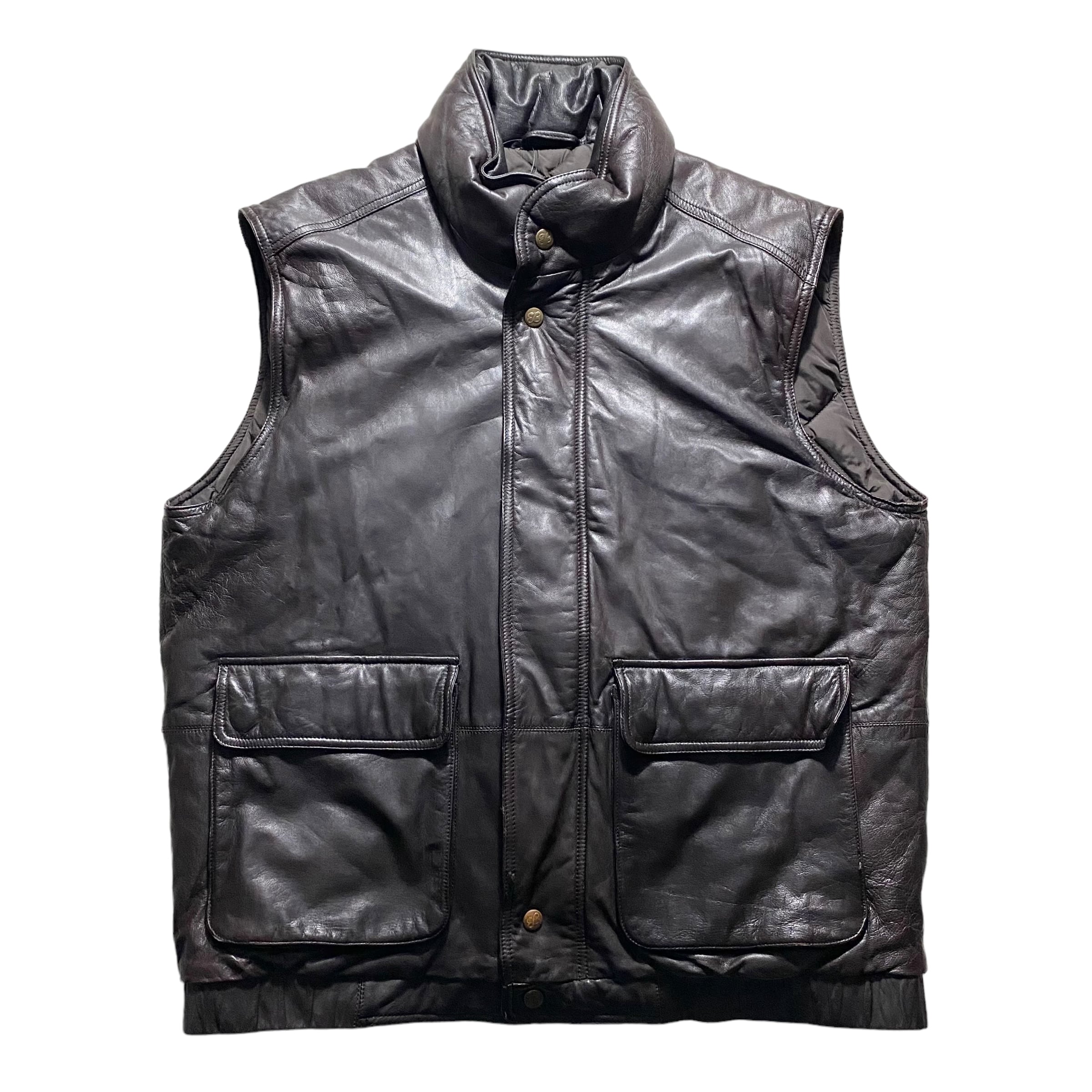 vintage 1980's~ EDDIE BAUER leather down vest | NOIR ONLINE