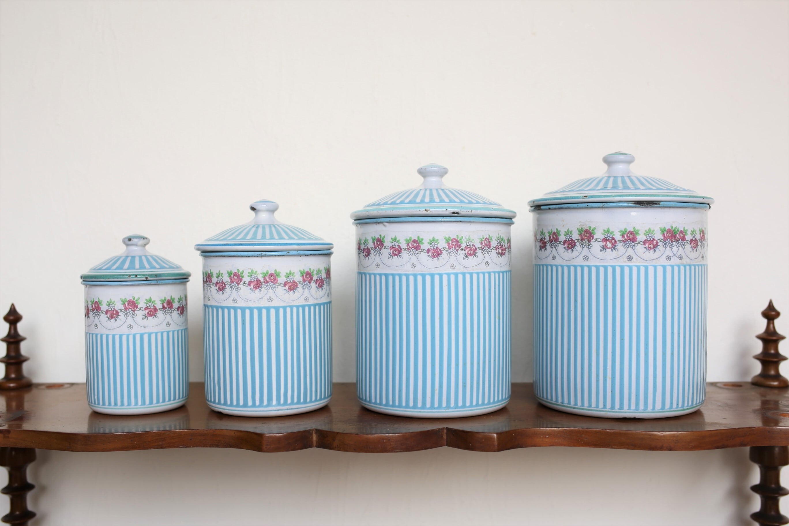 フランス アンティーク ヴィンテージ BB社 キャニスター ローズ