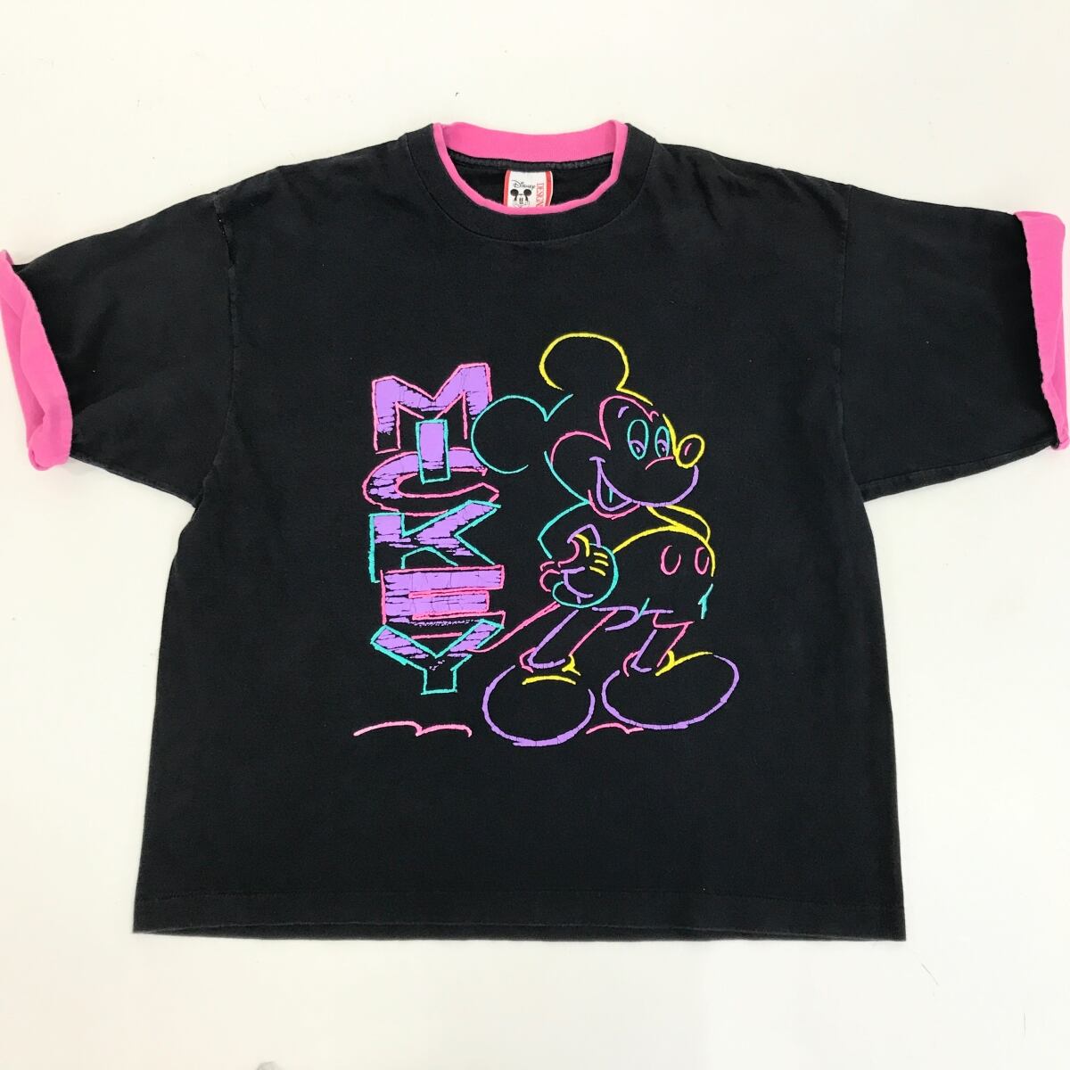 DISNEY CHARACTER FASHIONS ディズニー 90年代 USA製 MICKEY 蛍光