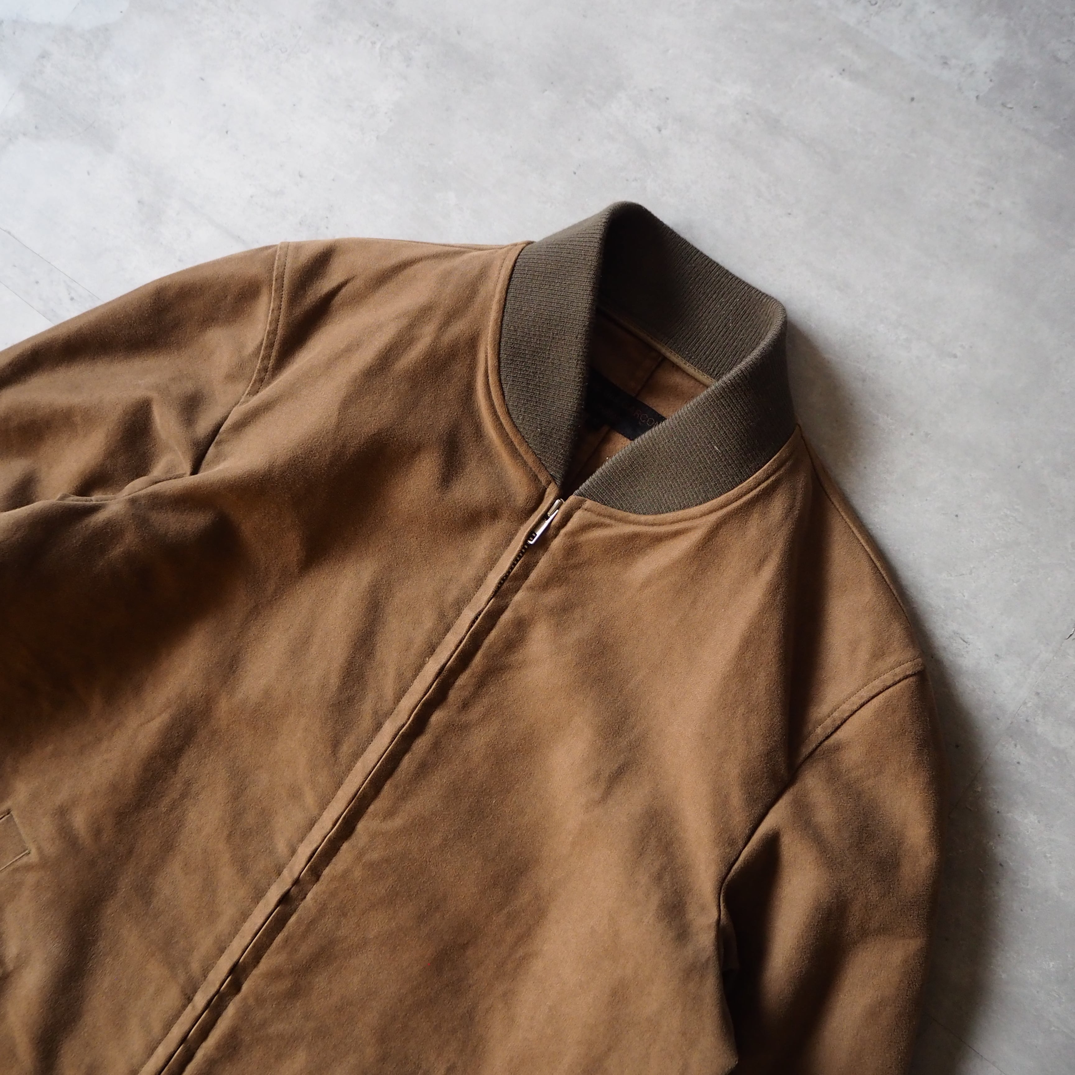 2002AW “comme des garçons homme” AD2002 brown moleskin bomber