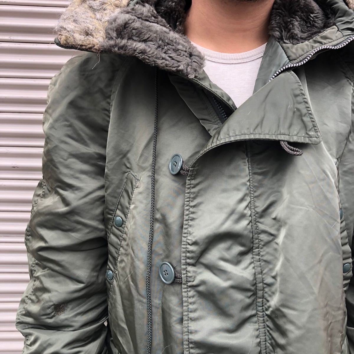 USA製 ALPHA アルファ N-3B フライト ジャケット メンズ LARGE カーキ