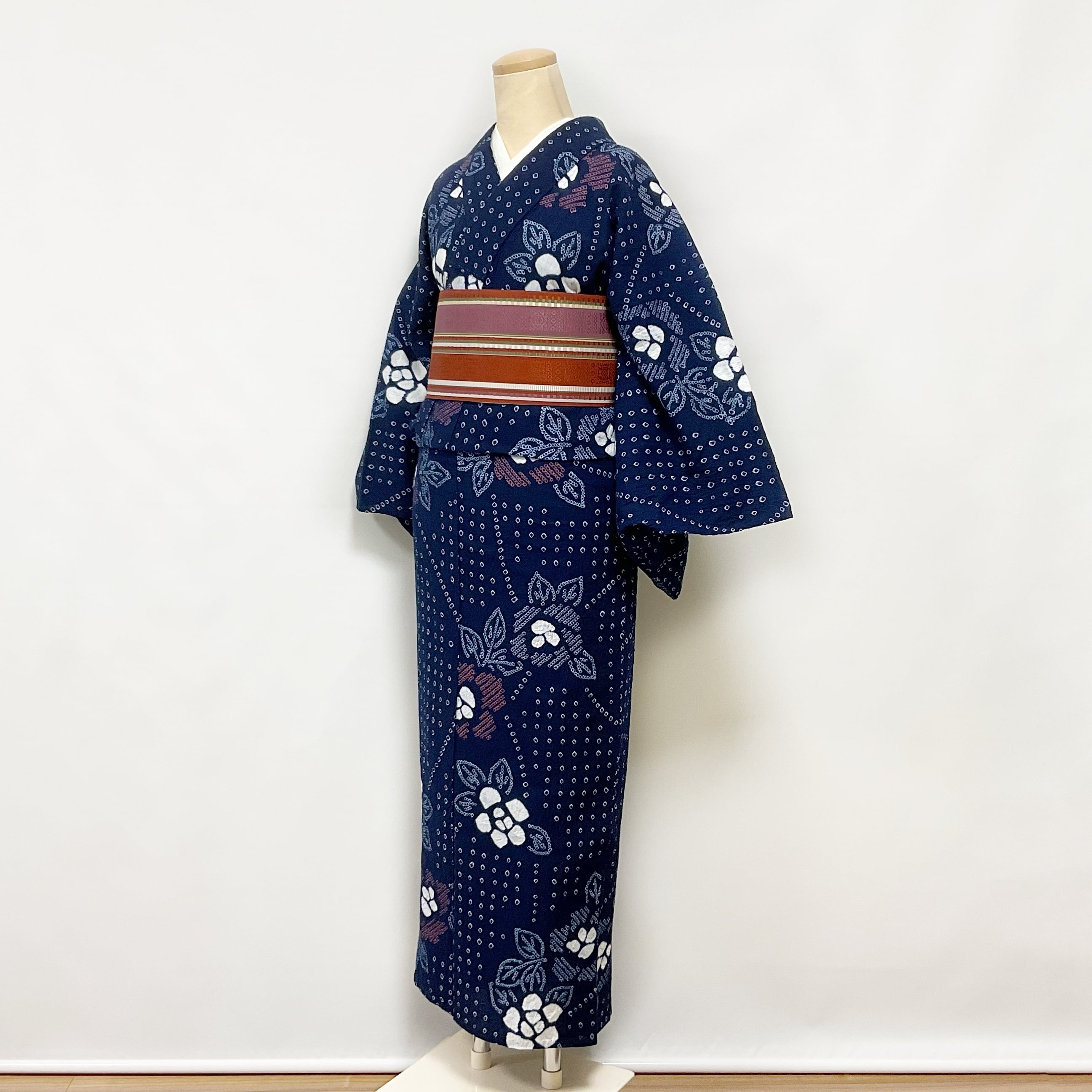 有松絞り 浴衣 花柄【231722】 | くれはとり