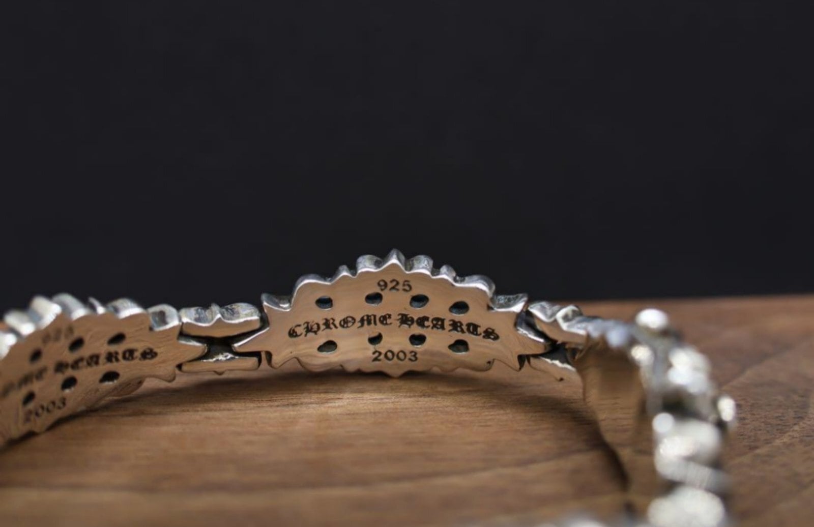 CHROME HEARTS クロムハーツ フローラルクロス リンク ブレスレット 5