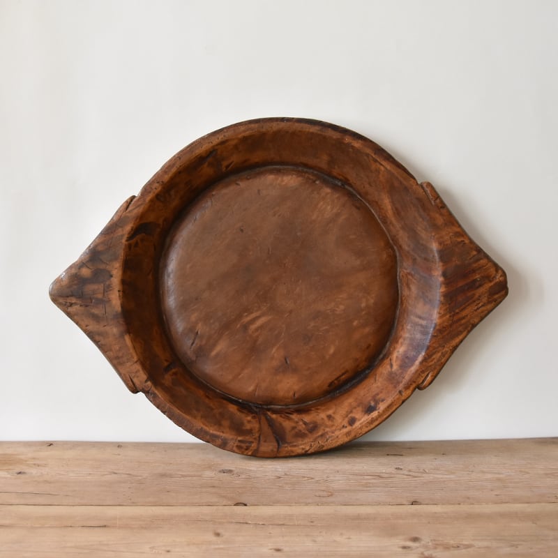 African Vintage Ethnic Wooden Bowl【B】 / アフリカン ヴィンテージ