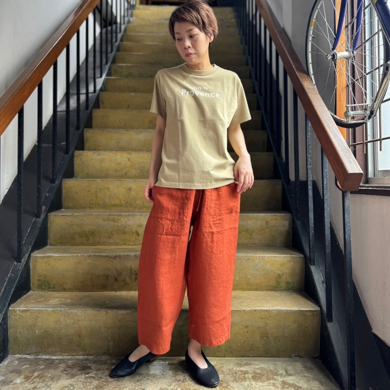 快晴堂 - 初秋まで着られるリネン／4ポケットイージーパンツ | clever