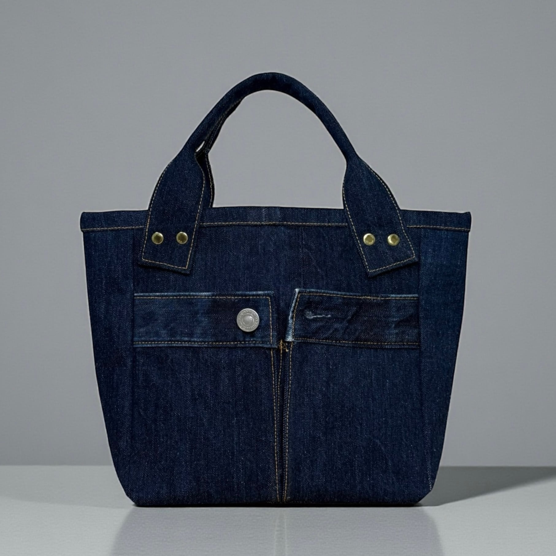 デニムのフリルバッグ | iMSK.handmade