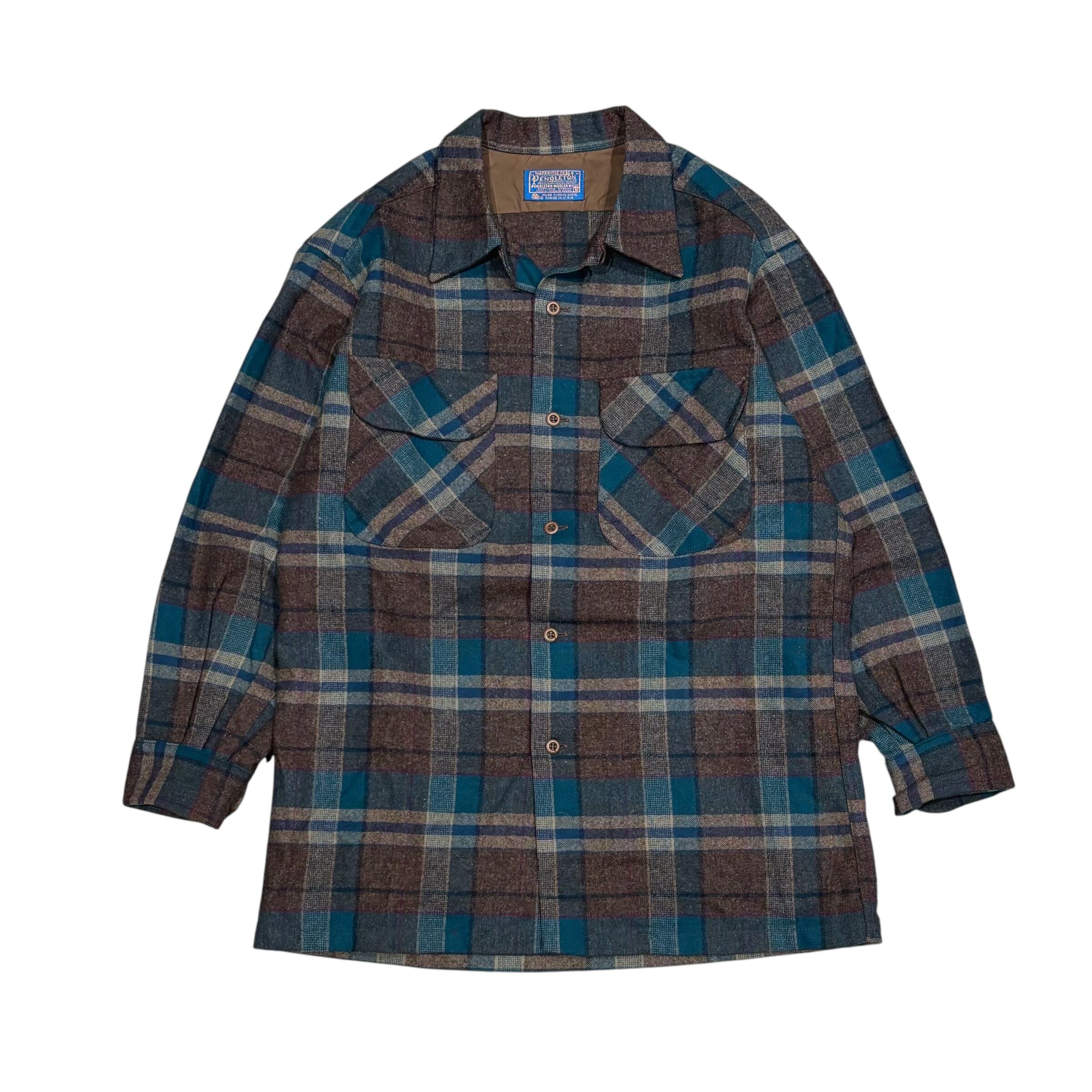 70's PENDLETON Wool Board Shirt M / ペンドルトン ウールシャツ