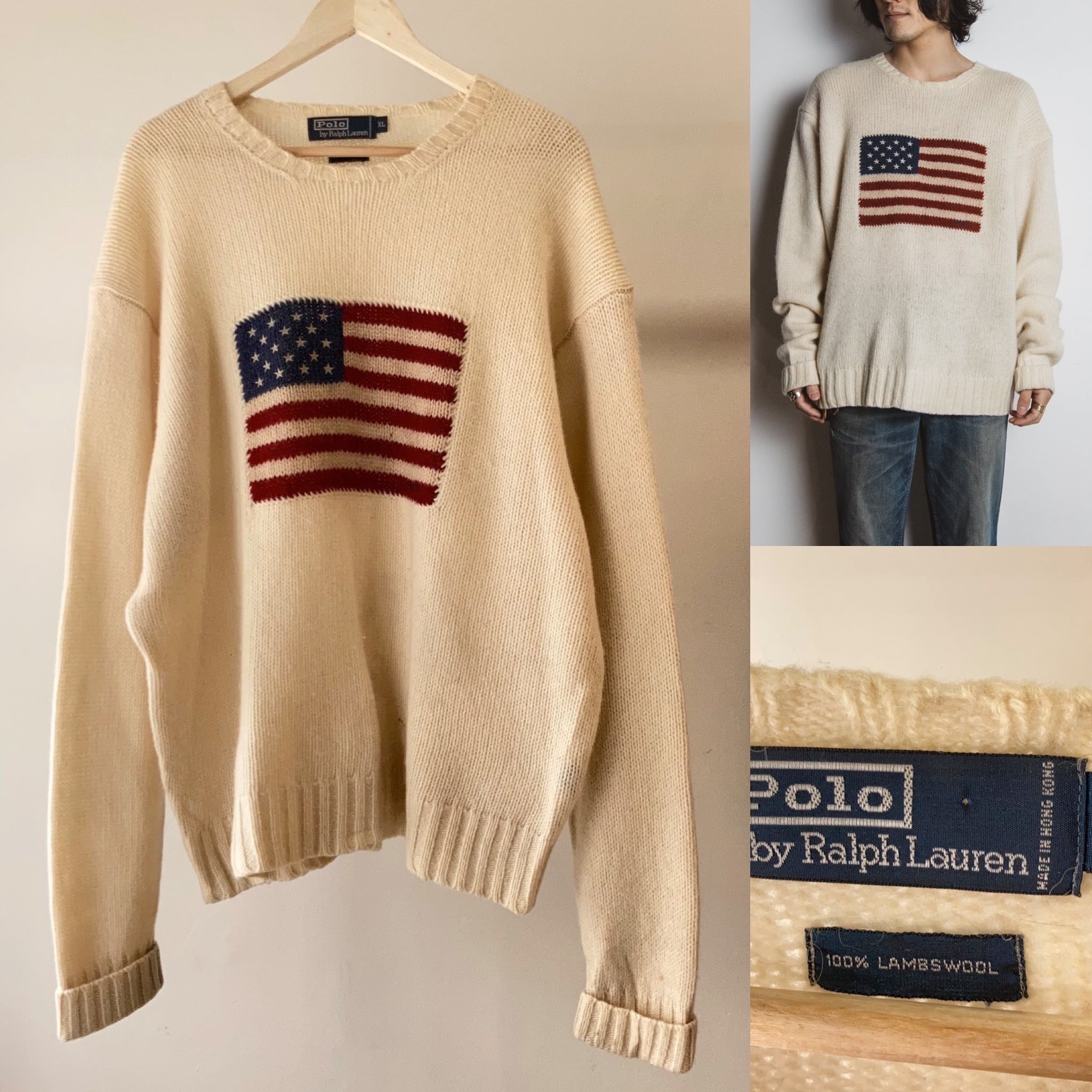 POLO by Ralph Lauren 星条旗ウールニットセーター【1218A20