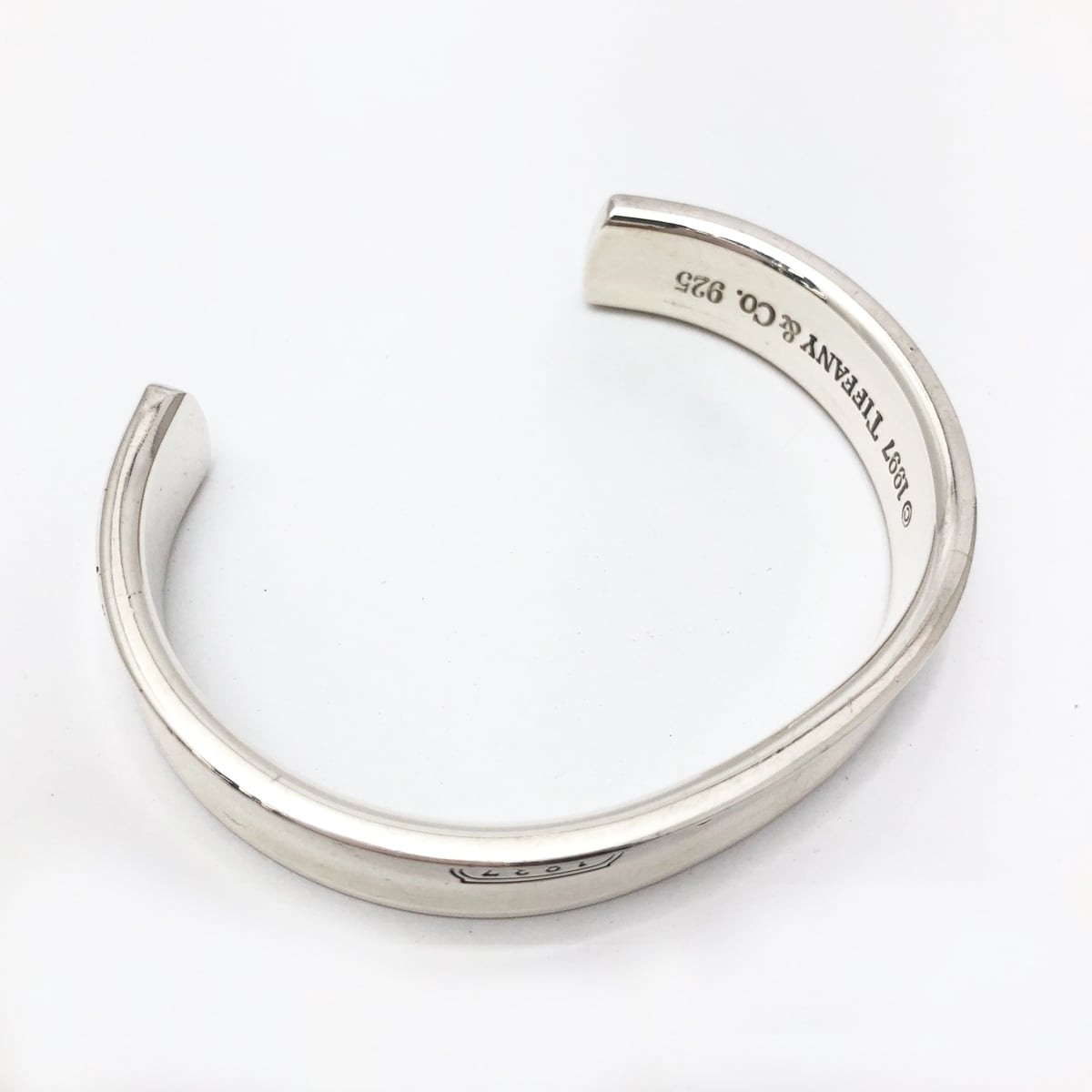 中古】 ティファニー シルバー バングル 1837 カフ ナロー 925
