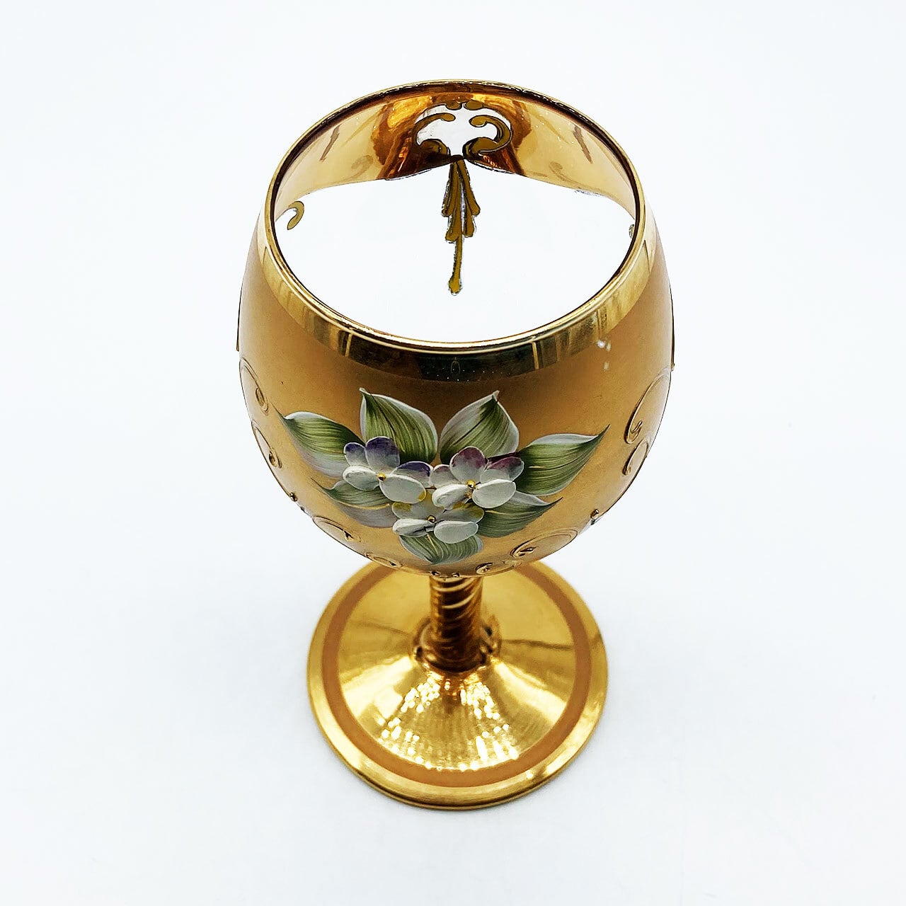 ベネチアングラス ムラノ イタリア ワイングラス クリア ゴールド 金彩