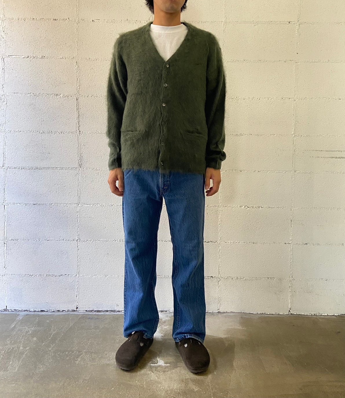 国産】STEP AHEAD Mohair Cardigan W/Pocket Solid Color Version