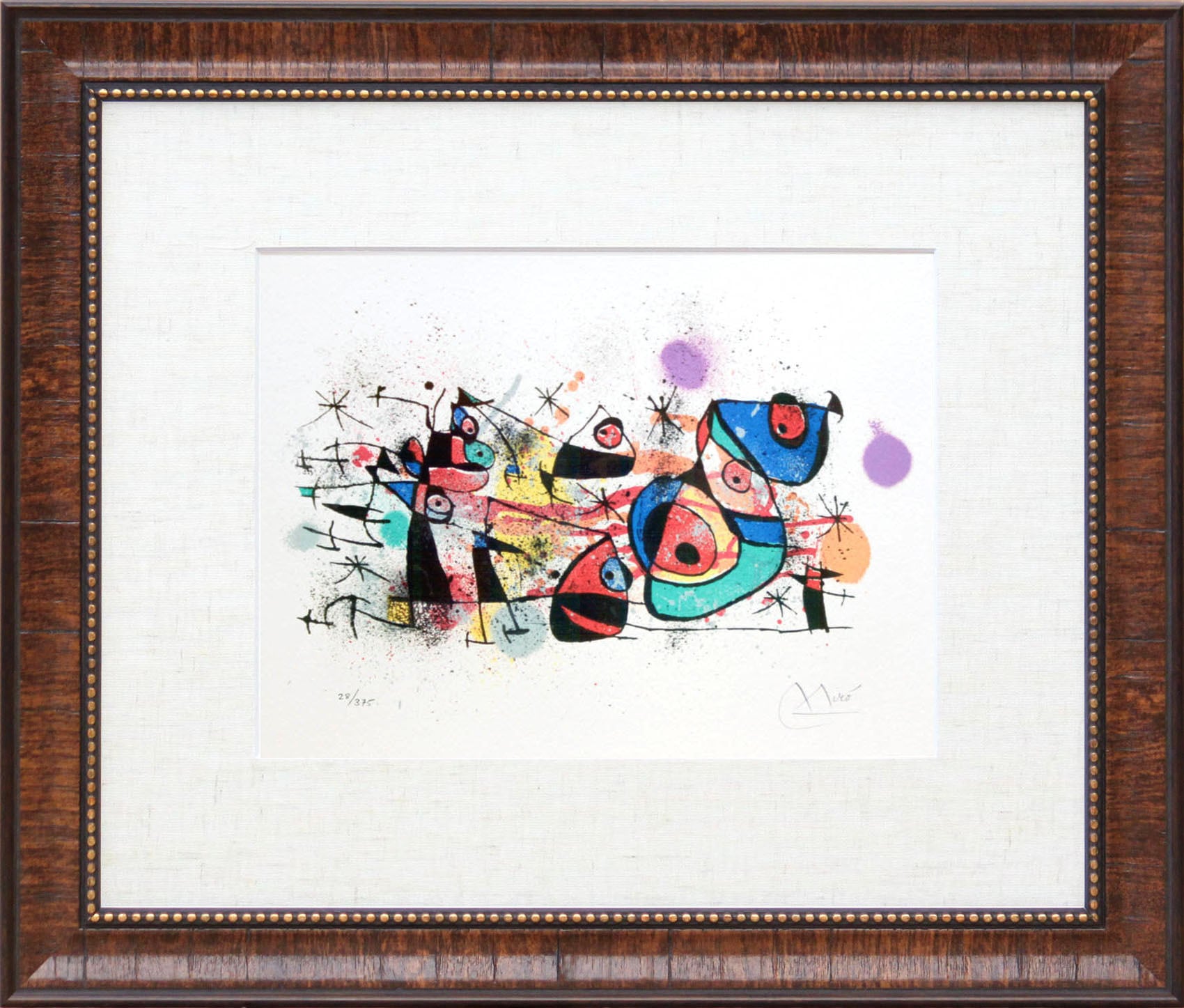 ジョアン ミロ「セラミックス」額縁4色選択可能 作品証明書 展示用