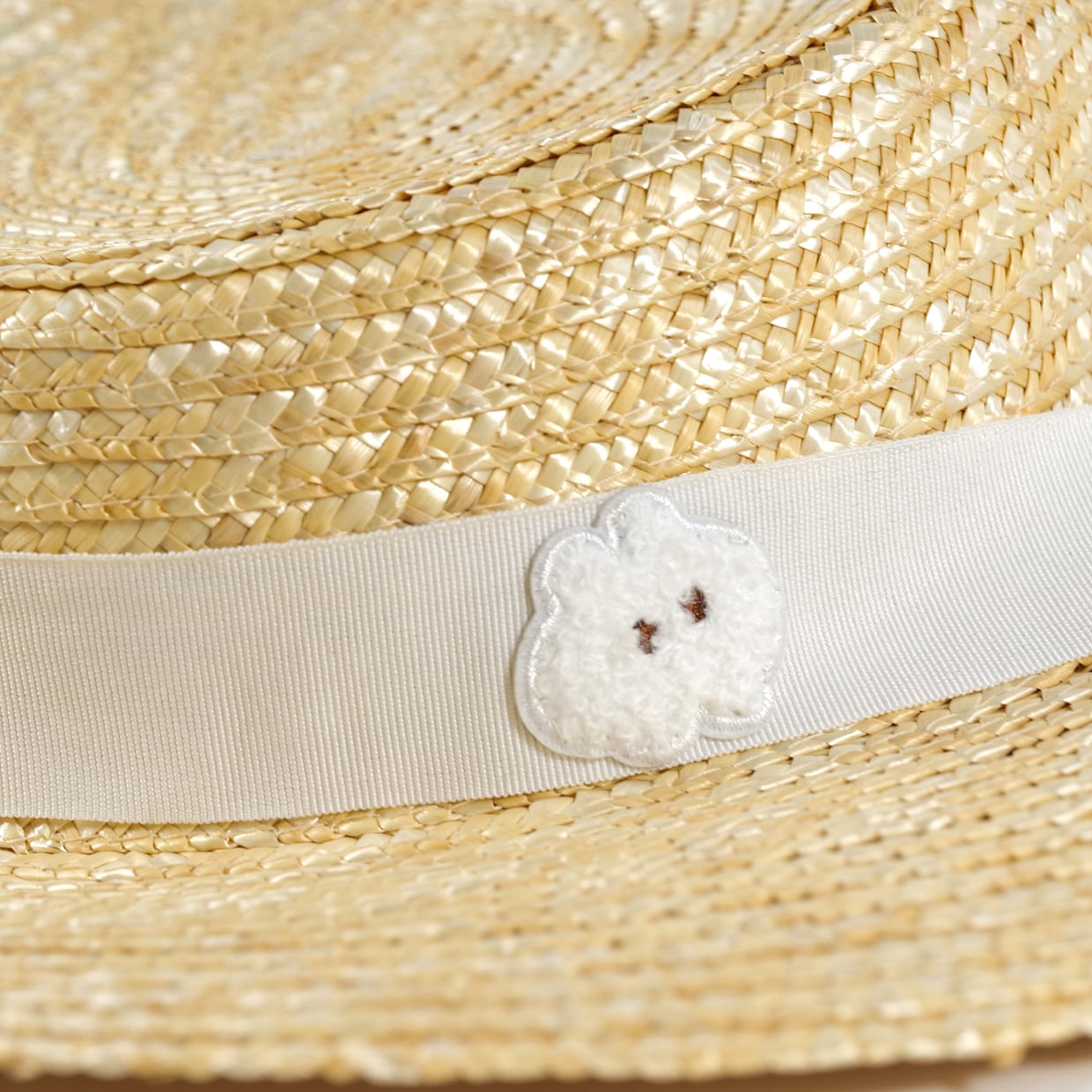 なでウサワッペン麦わら帽子 (MK-474) | もくもくちゃん公式オンライン