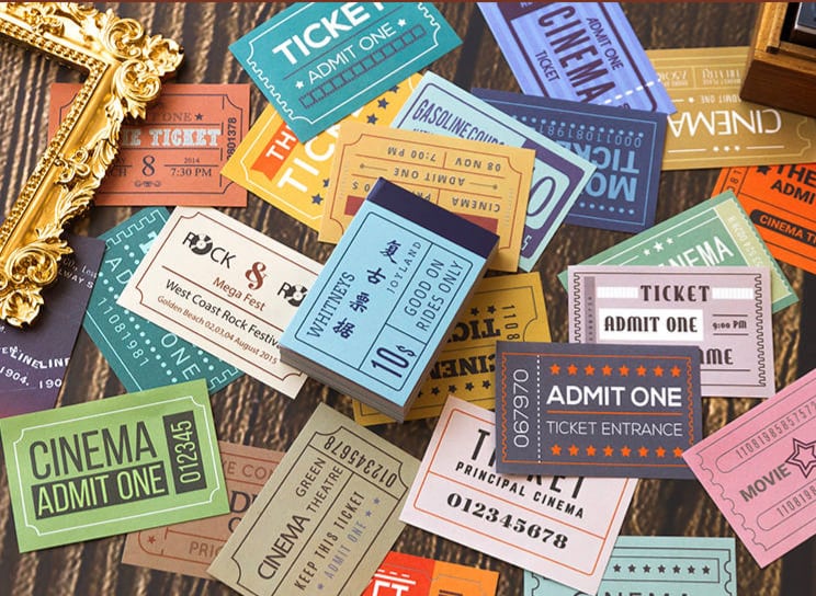 L250nc 海外 レトロチケット 100枚 素材紙 | 〜honey bee〜ハニービー