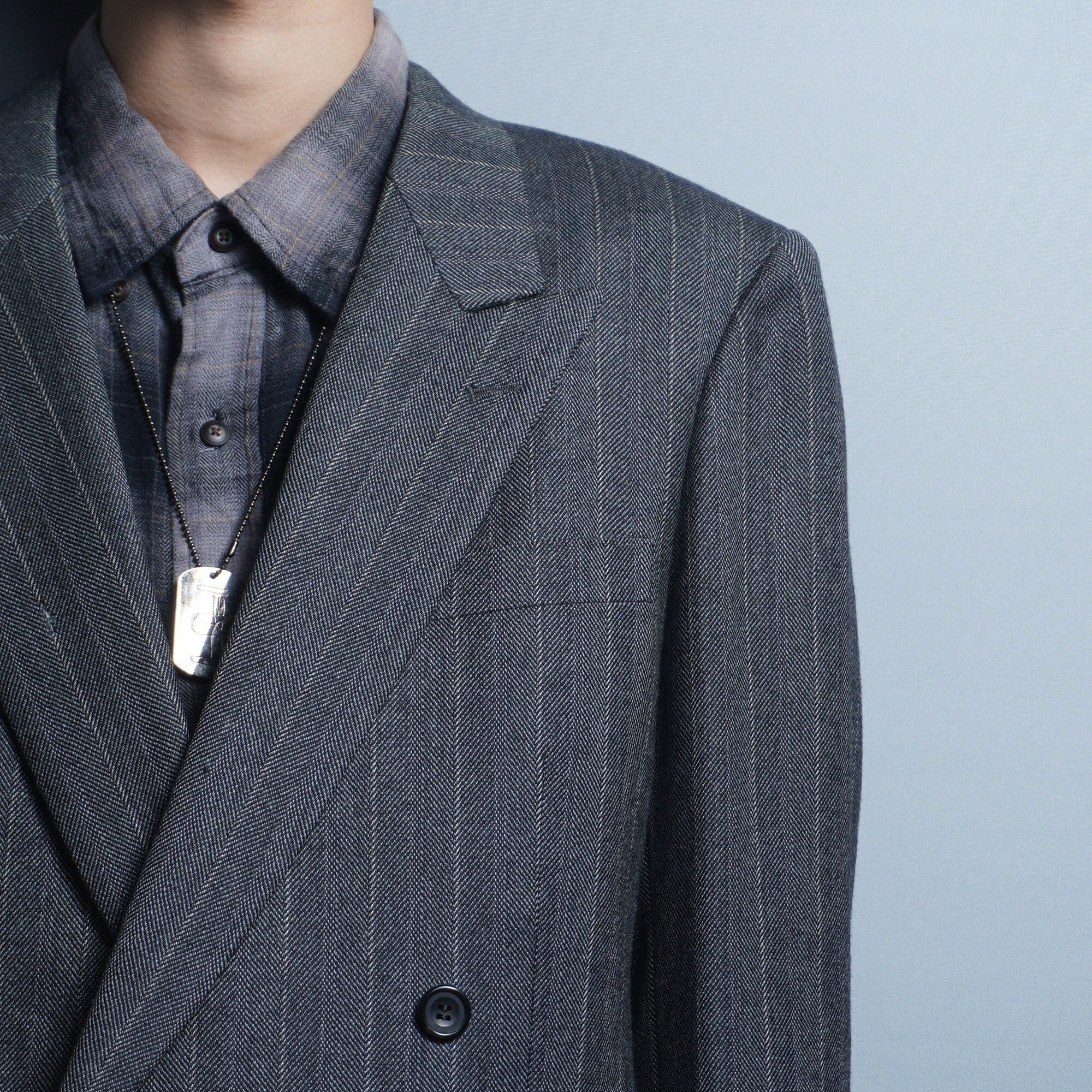 BALENCIAGA】バレンシアガヘリンボーンストライプダブルセットアップ