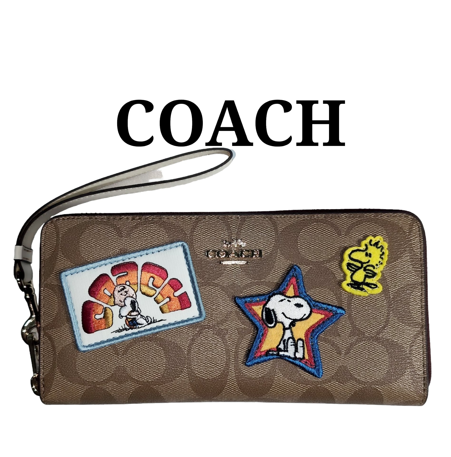 COACHコーチ長財布 ピーナッツコラボ スヌーピーパッチワーク | francore