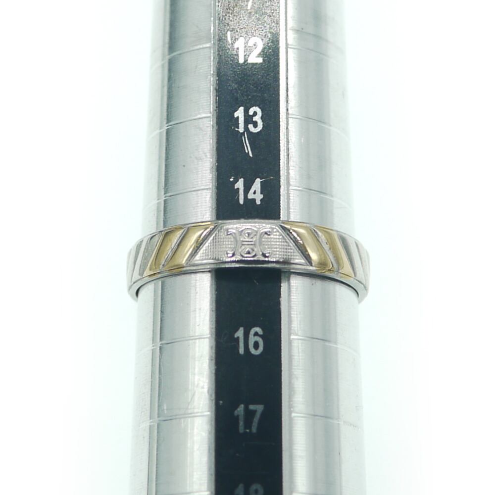 CELINE セリーヌ K18/Pt850 コンビデザインリング 18金 プラチナ 指輪