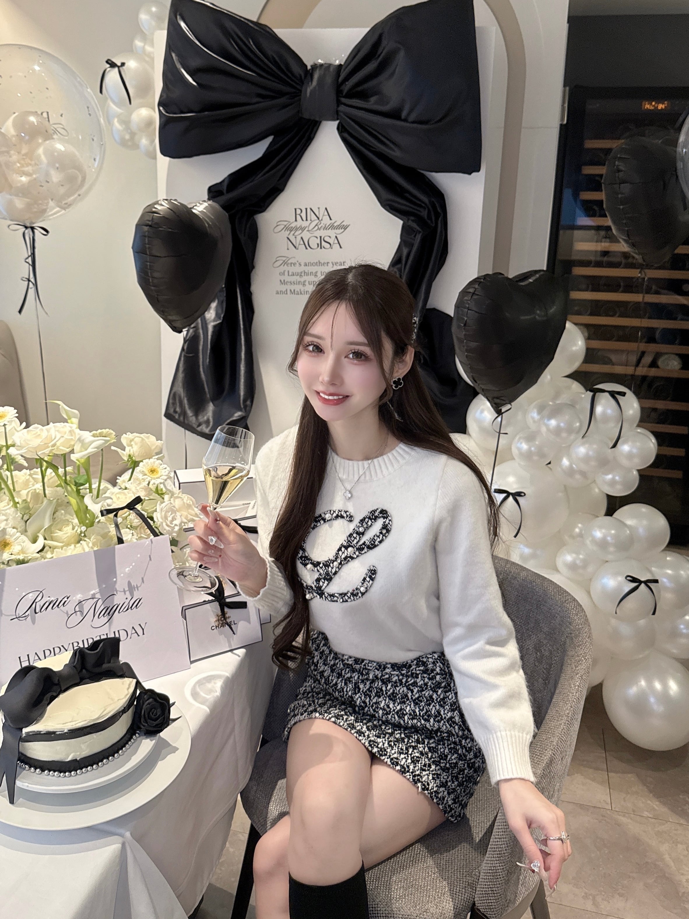 Lumignon original ♥ L holiday tweed knit【ブラック】 | Lumignon