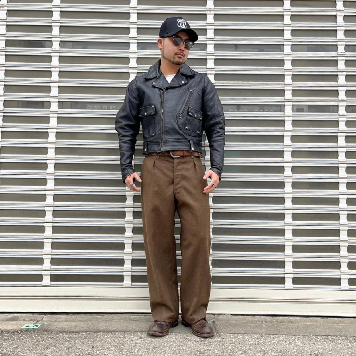 50s フランス軍 実物 M52 フランネル ウールパンツ トラウザーズ 14