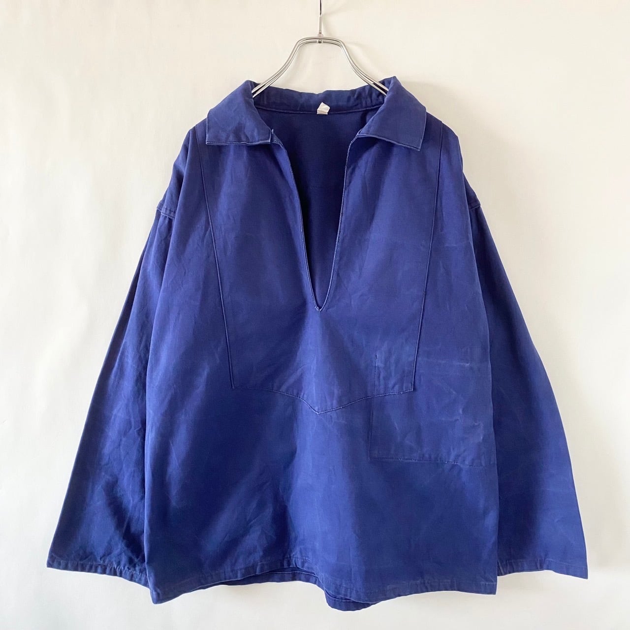 70s ヴィンテージ フレンチ フィッシャーマンシャツ スモック ユーロ