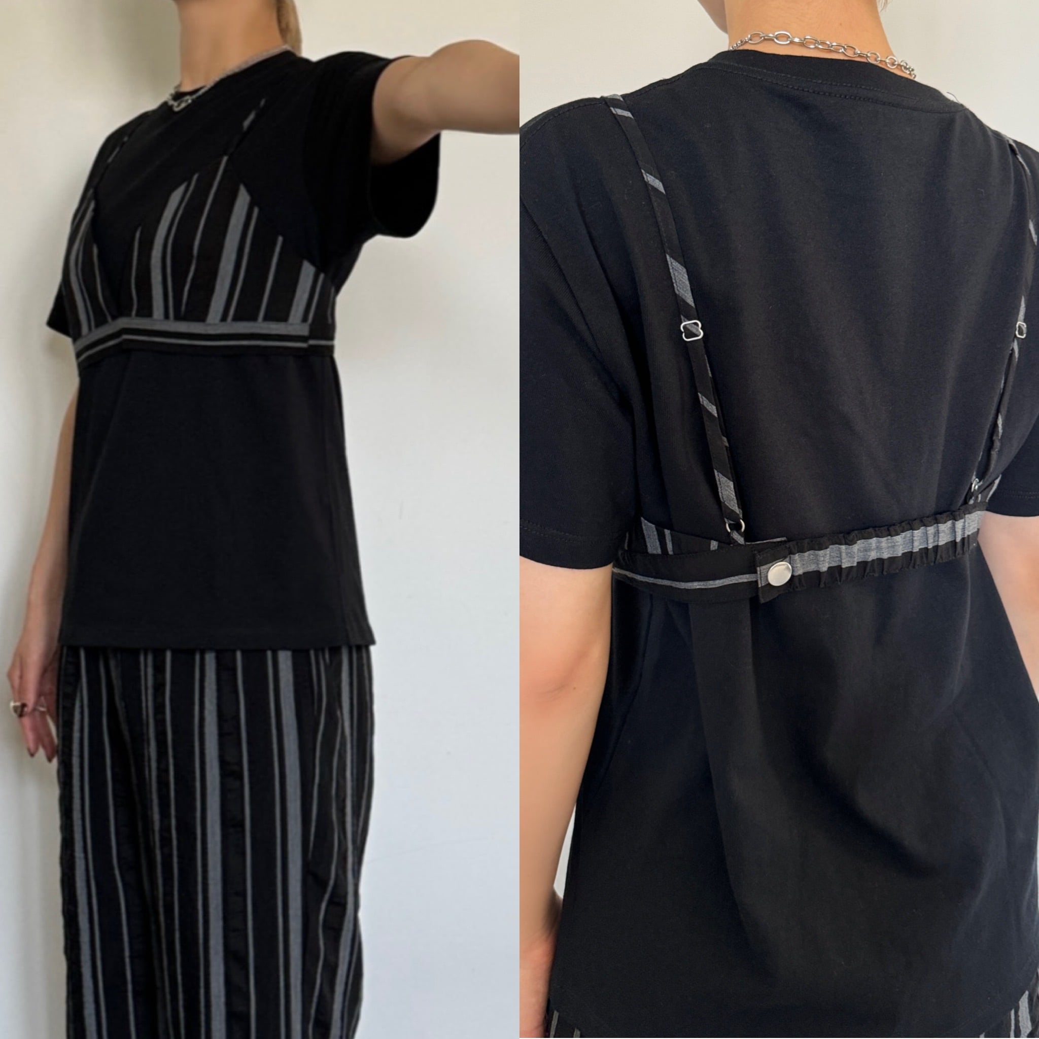 マルチストライプブラビスチェ/ブラック | CFT.