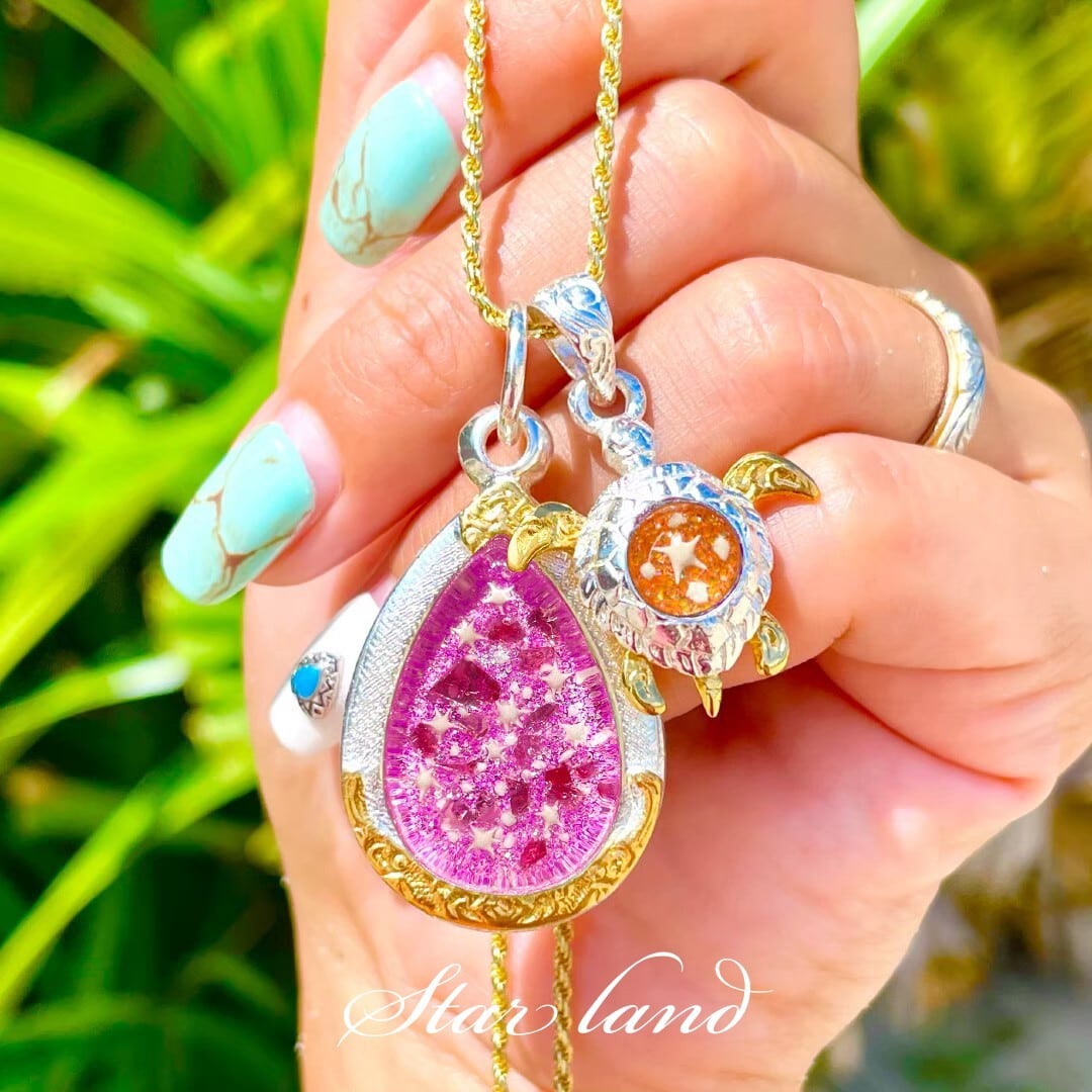 ゴールドチェーン付き】☆幸せを呼ぶネックレス☆シルバーゴールド