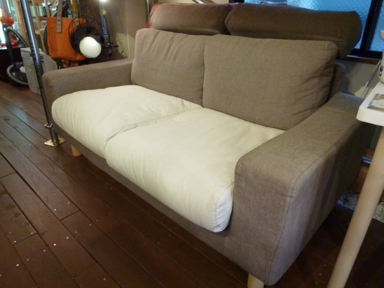 MUJI 無印良品 ワイドアーム2シーターソファ ヘッドレスト付き