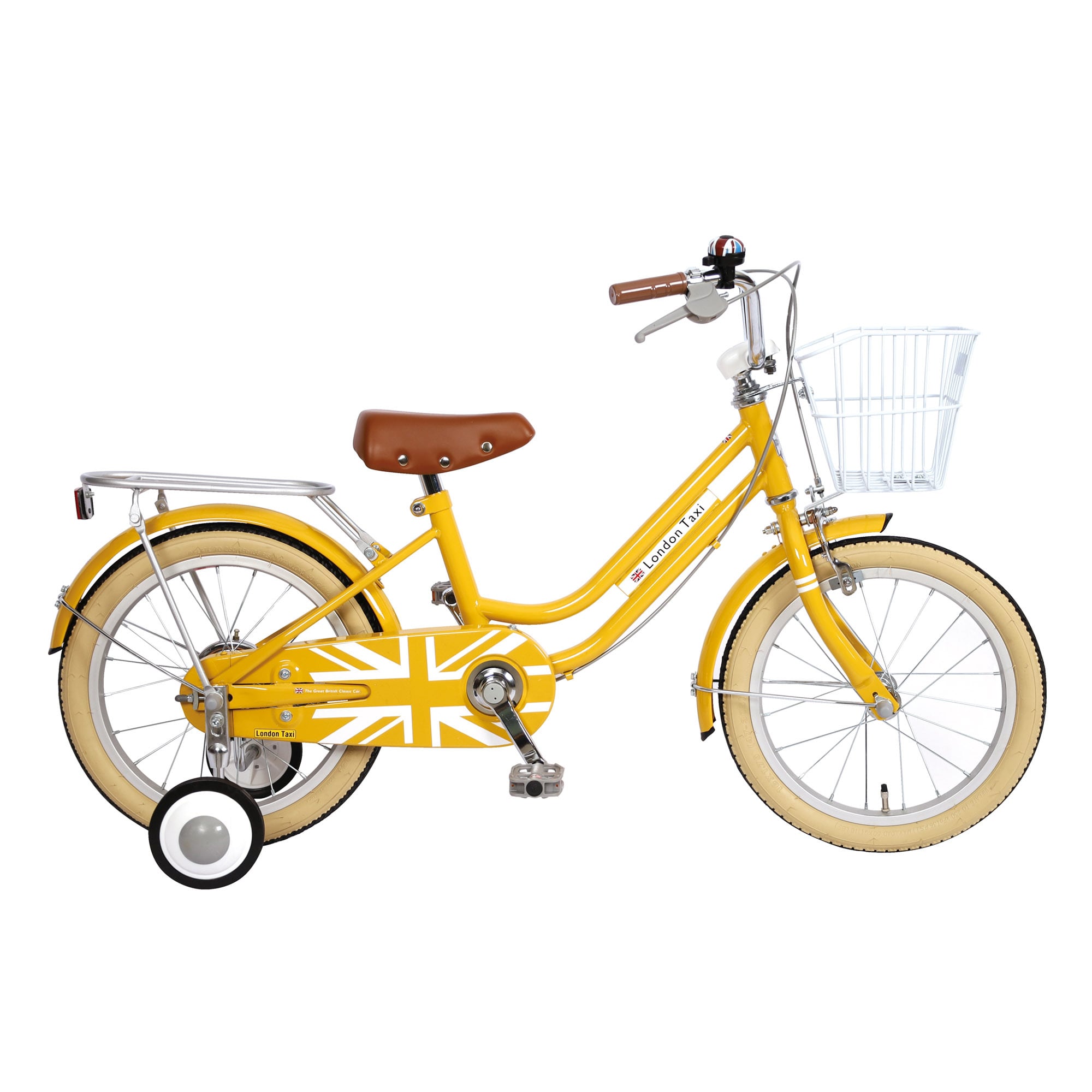 子供用自転車 補助輪つき 前カゴ 前後泥除け London Taxi (ロンドン