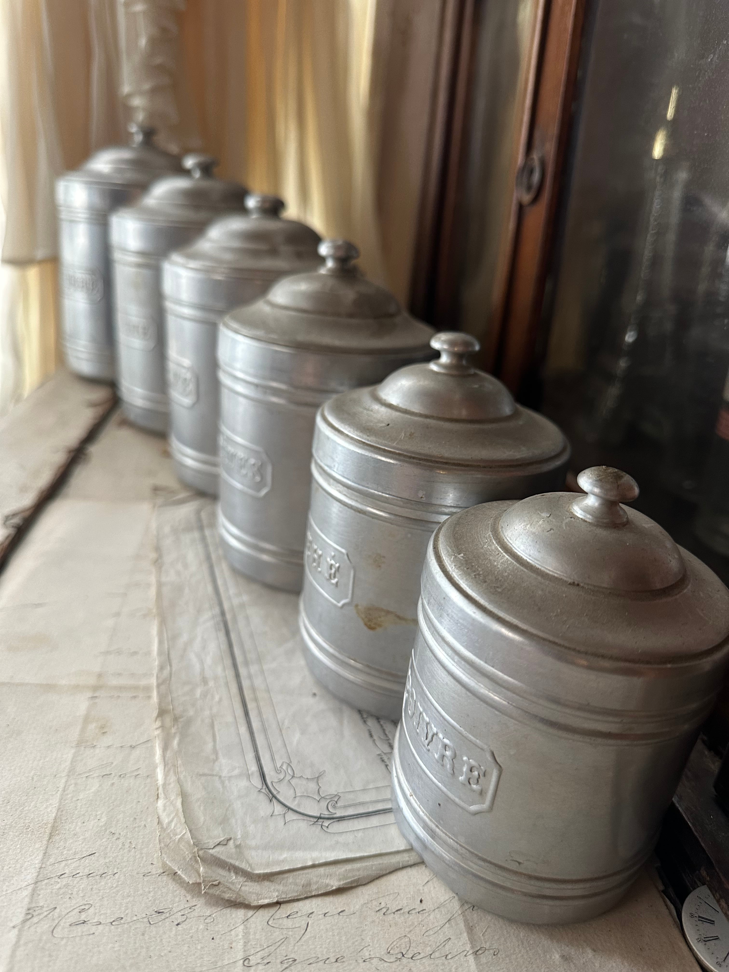 アルミキャニスター 6個SET | Brocante de La Cocotte （フランス