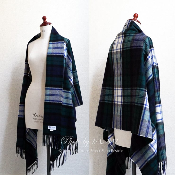 UA別注】ジョンストンズ カシミヤ 100% 大判ストール ユナイテッド