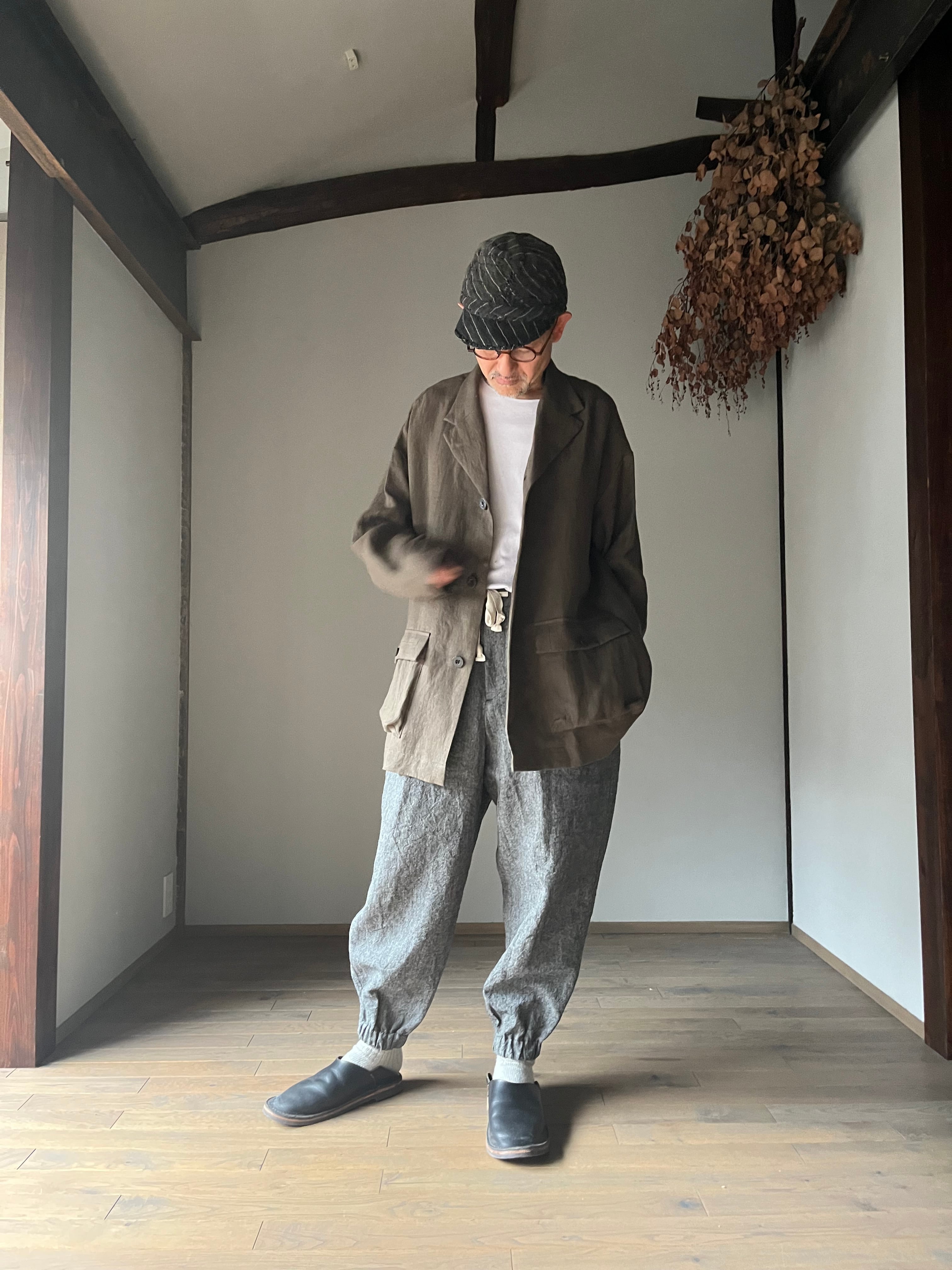 ROGGYKEI／ロギーケイ EASY PANTS GRAY sizeS | Routes*Roots