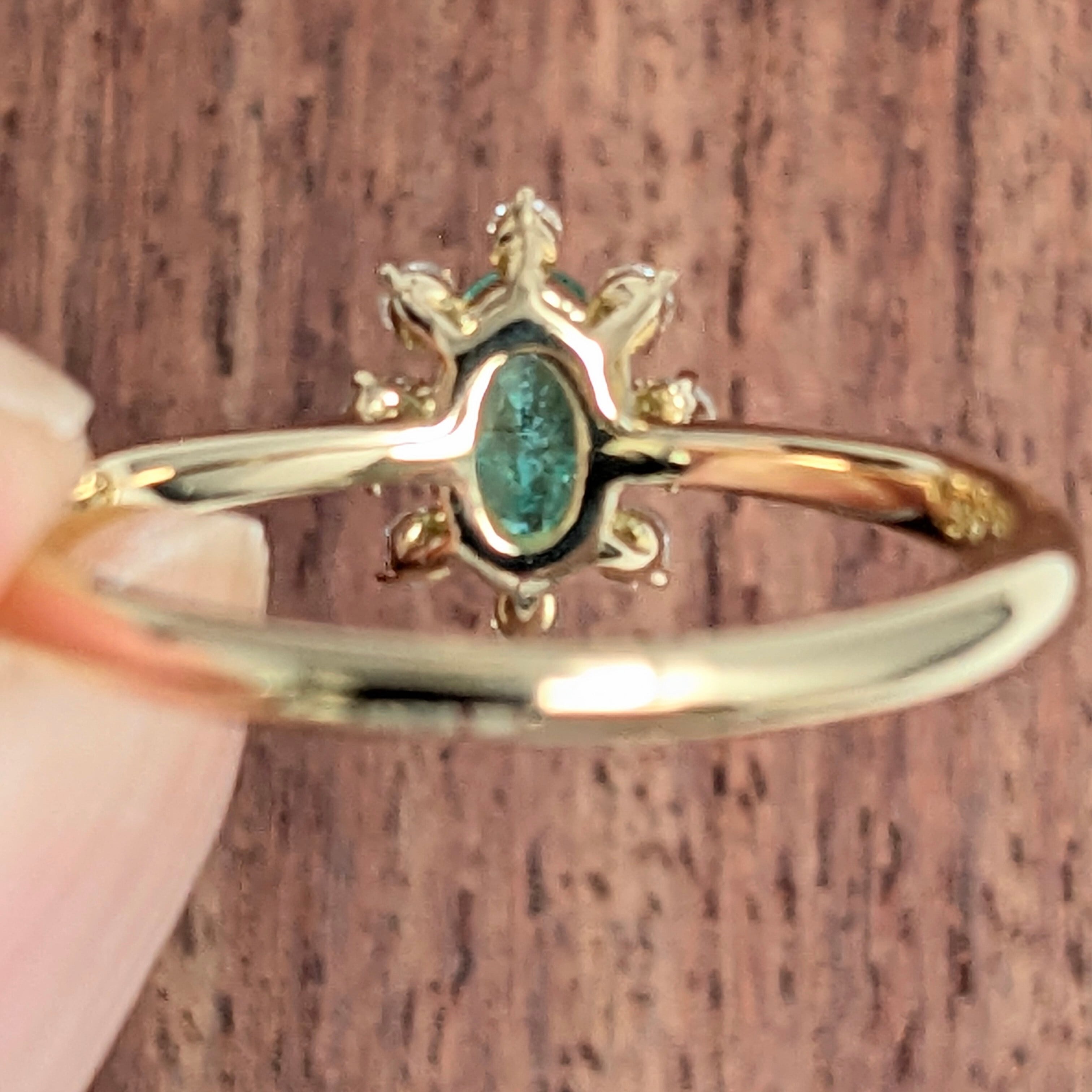 K18パライバトルマリンリング ブラジル・バターリャ産 ブラジル