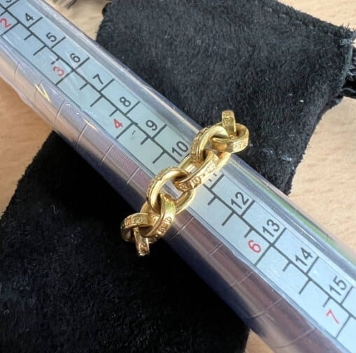 CHROME HEARTS クロムハーツ PaperChain Ring 22k Gold ペーパー