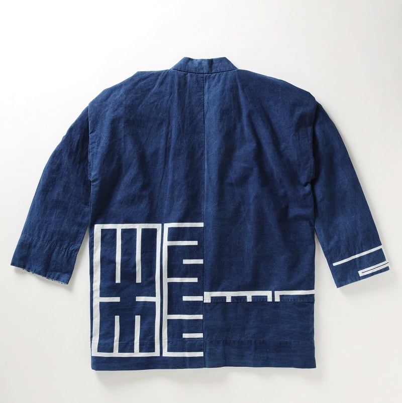 藍染半纏コート(アップサイクル生地・オーダー品) | ものあい(mono-ai