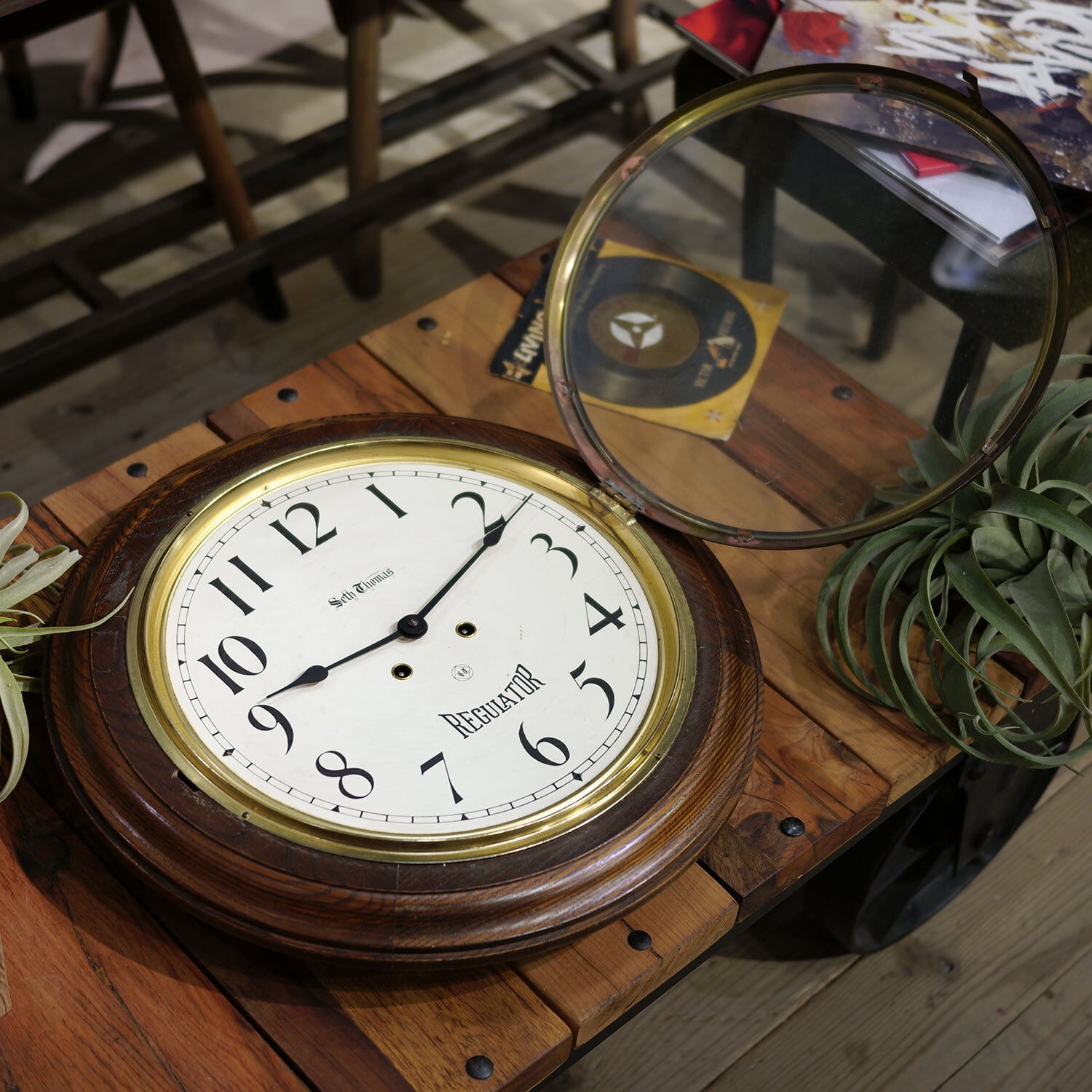 アナログ時計 壁掛け ゼンマイ式 セストーマス SETH THOMAS Regulator