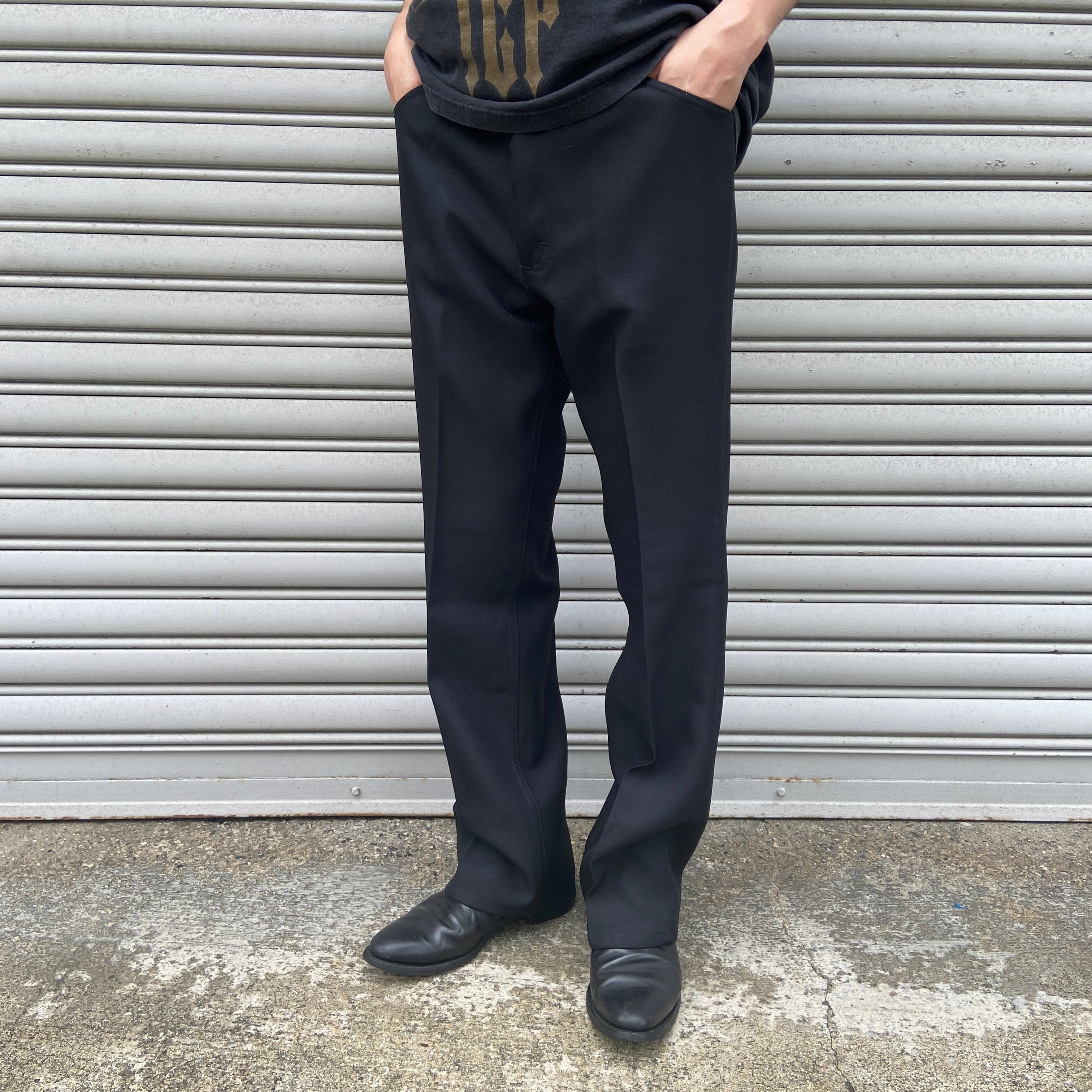 デッドストック US企画 ラングラー ランチャーパンツ スタプレ W36 黒