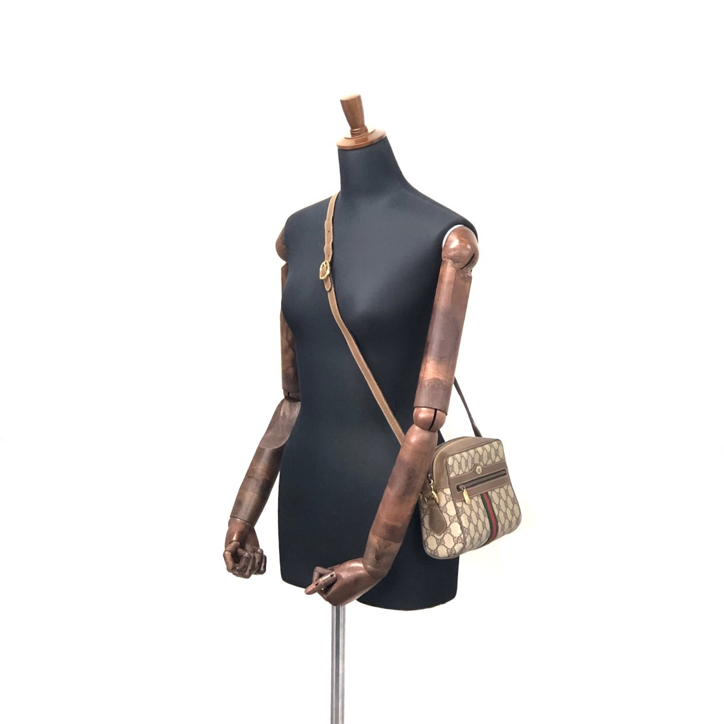 GUCCI グッチ シェリーライン オフィディア ショルダーバッグ ブラウン