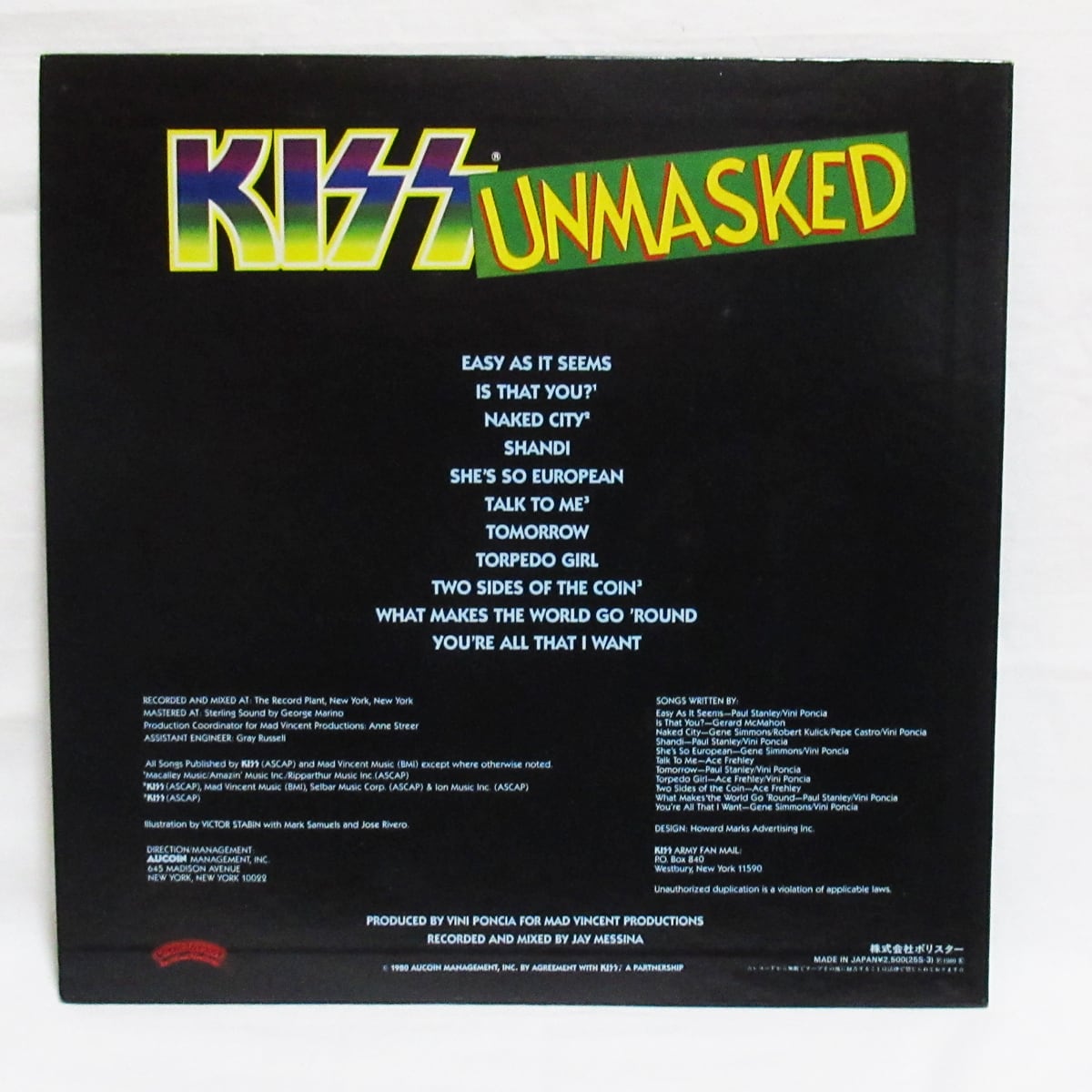 キッス KISS 仮面の正体【LP / 帯付き】 | ROCK ECHOES